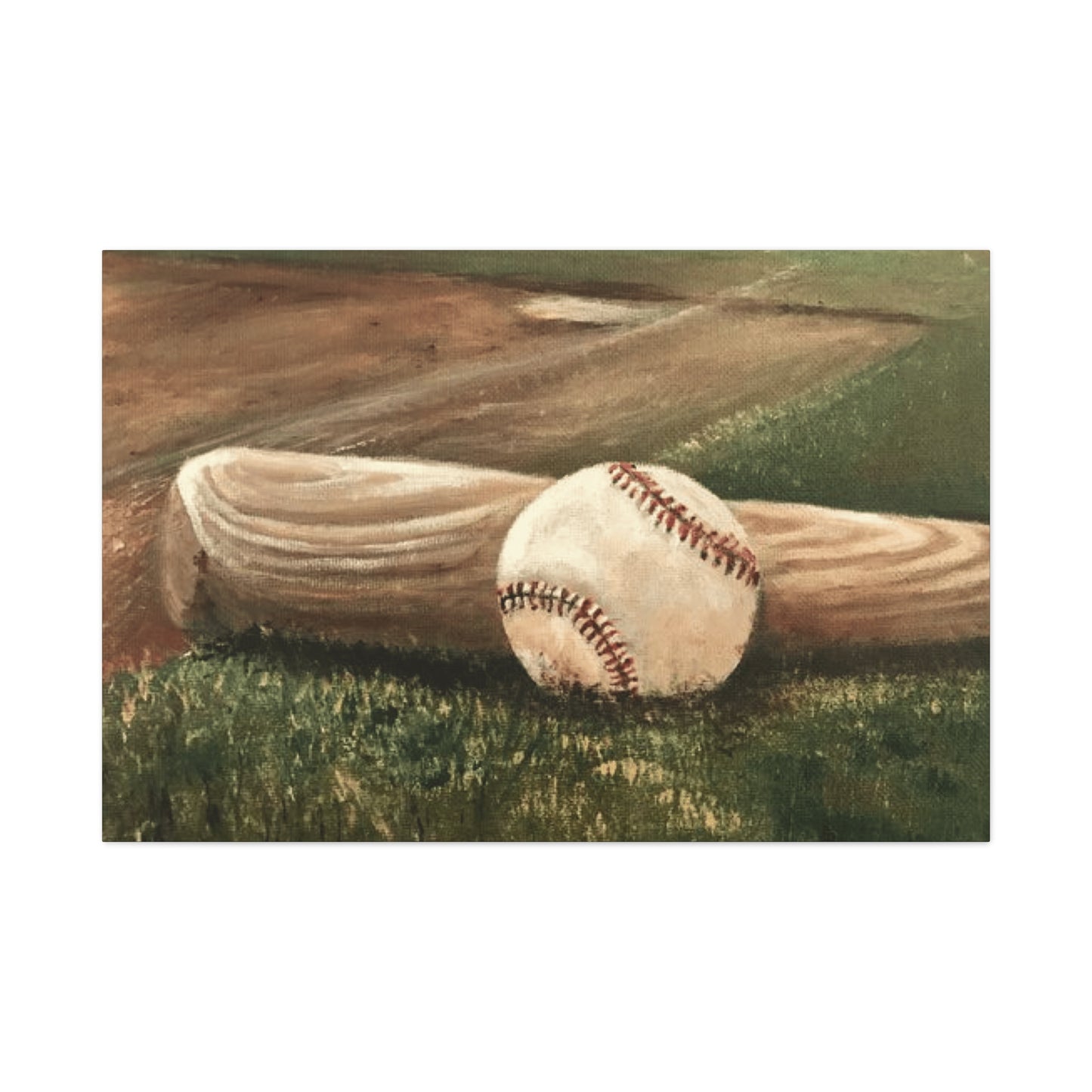 Baseball Bat and Ball Flag Wall Art & Canvas Prints