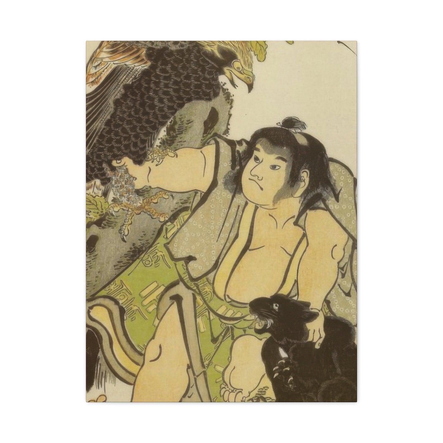 Katsushika Hokusai Kintaro And The Wild Animals Wall Art & Canvas Prints