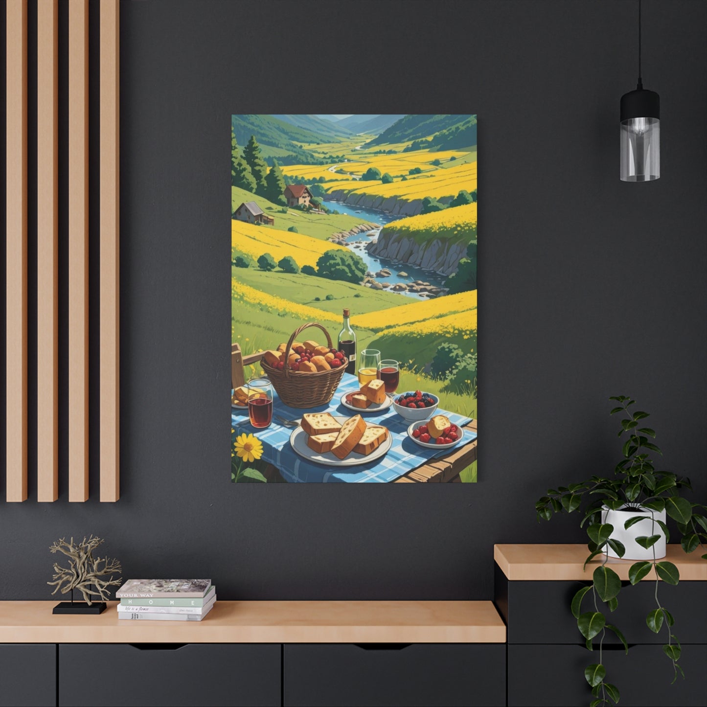 Lunch Sunny Countryside Wall Art & Canvas Prints