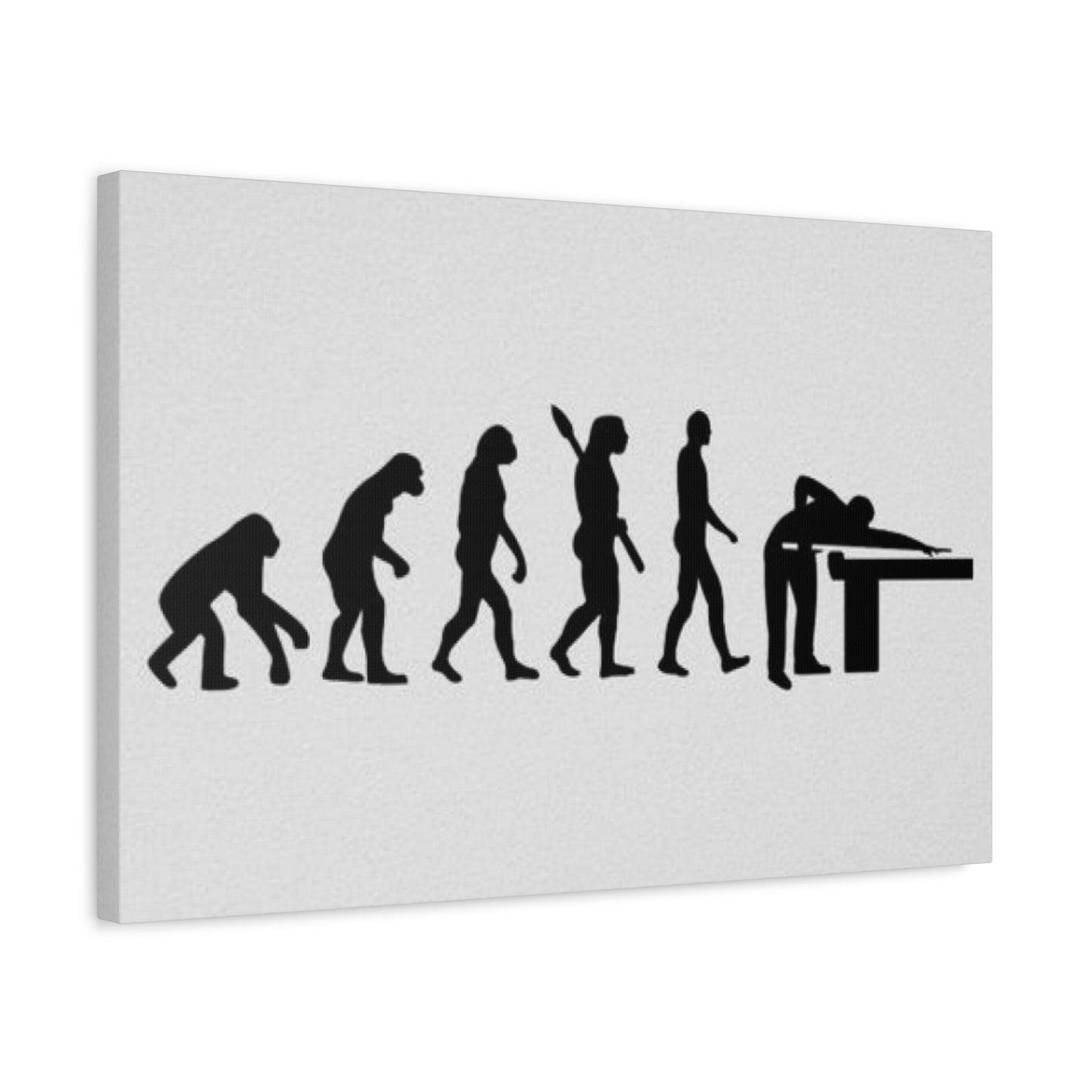 Evolution to Playing Pool Wall Art & Canvas Prints