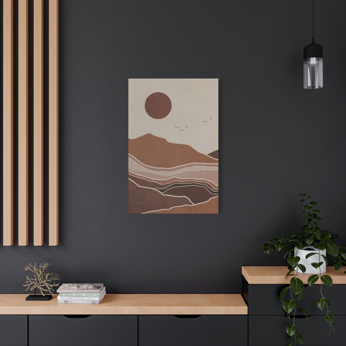 Brown Desert Painting Wall Art & Canvas Prints
