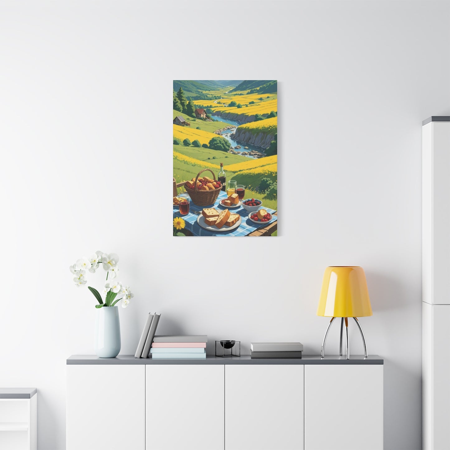 Lunch Sunny Countryside Wall Art & Canvas Prints