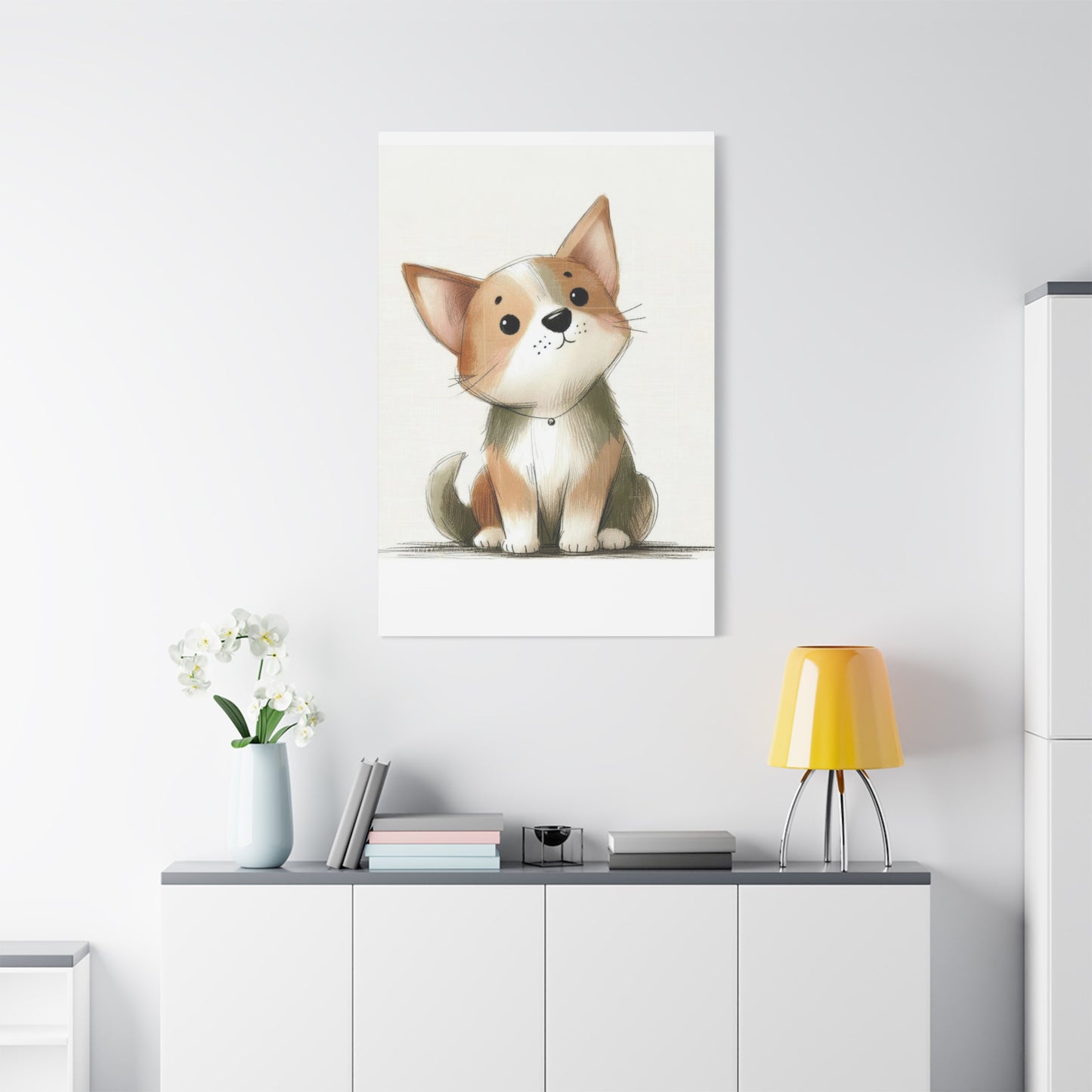 Innocent Puppy Clipart Dog Wall Art & Canvas Prints