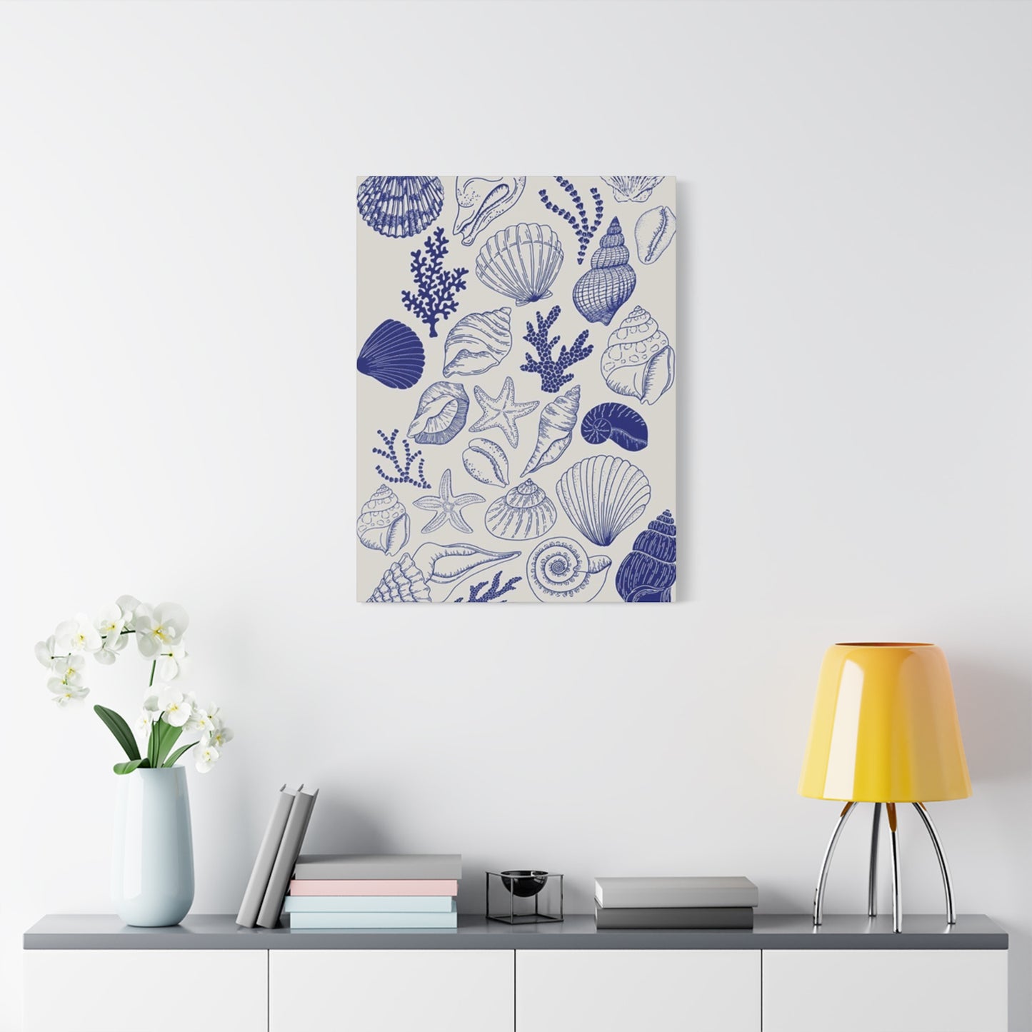 Purple Sea Shell Shape Poster Wall Art & Canvas Prints