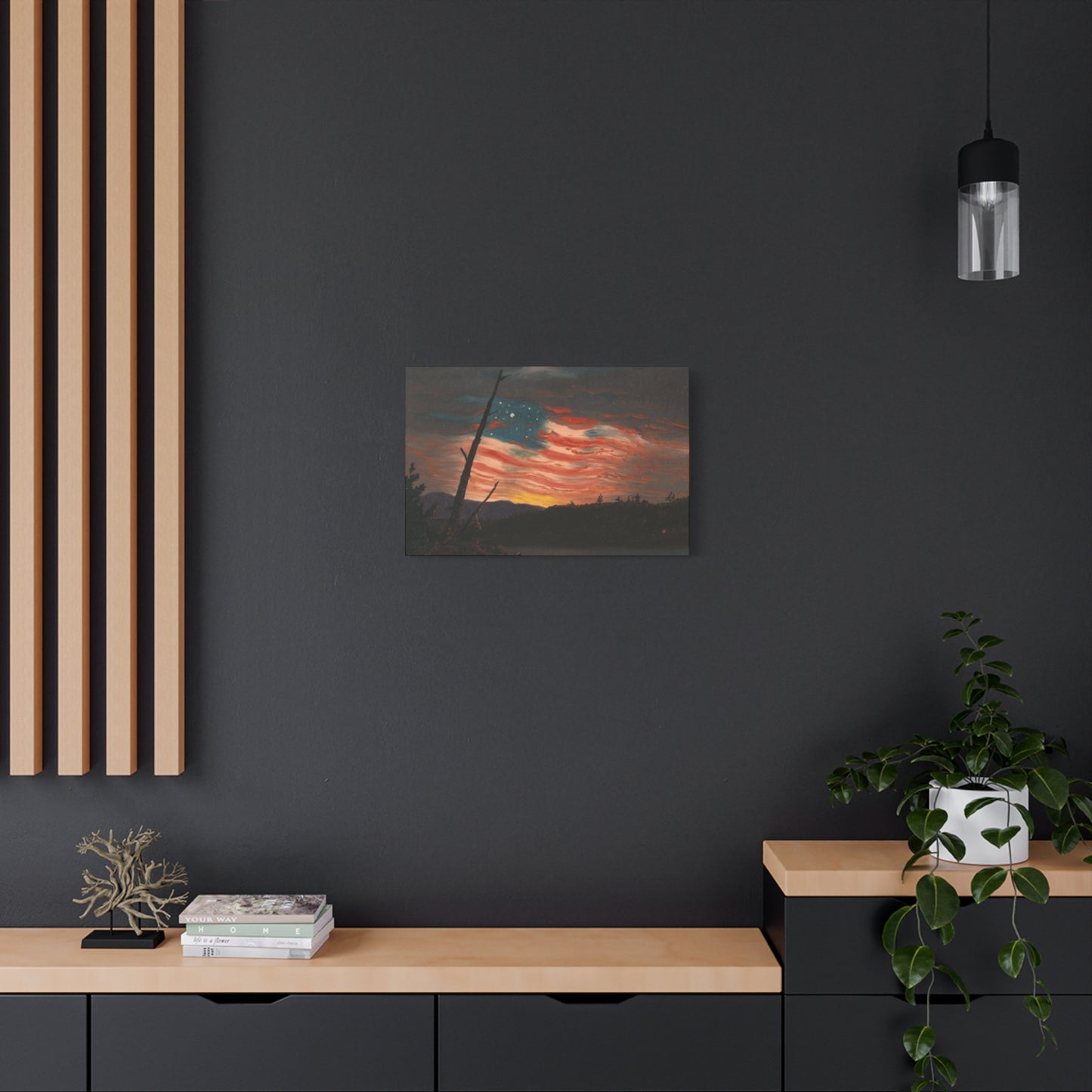 American Flag in Sky Wall Art & Canvas Prints