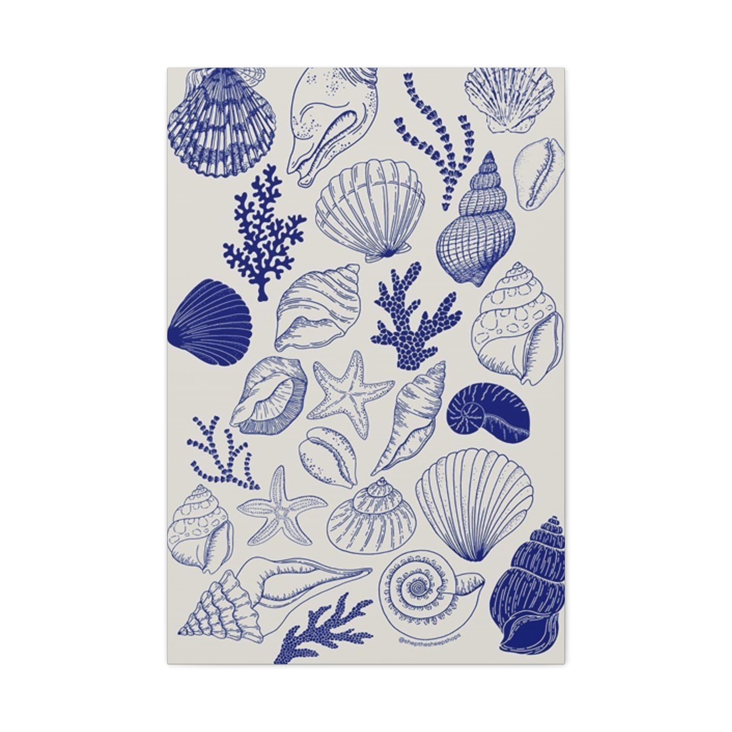 Purple Sea Shell Shape Poster Wall Art & Canvas Prints