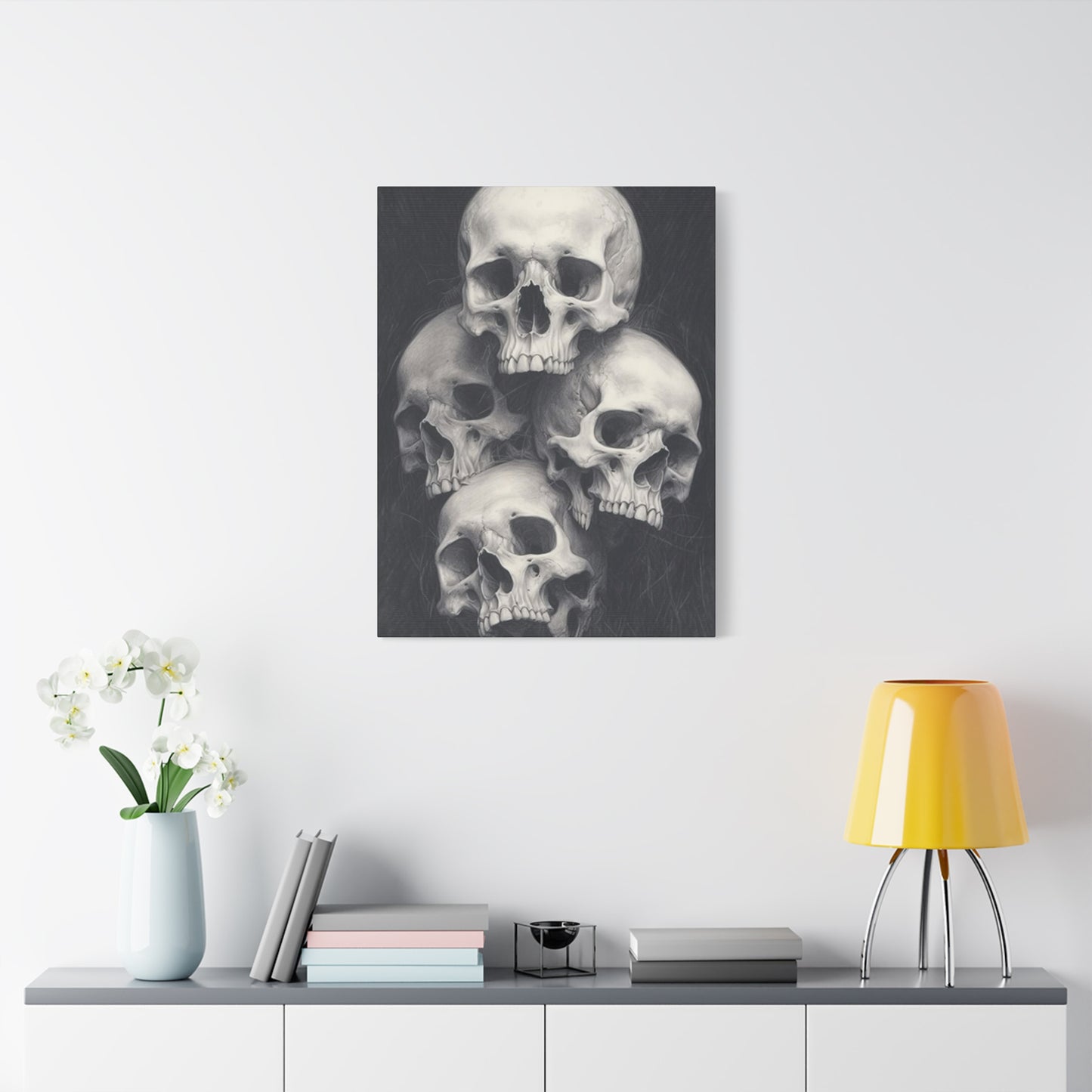 Four Scary Skulls Wall Art & Canvas Prints