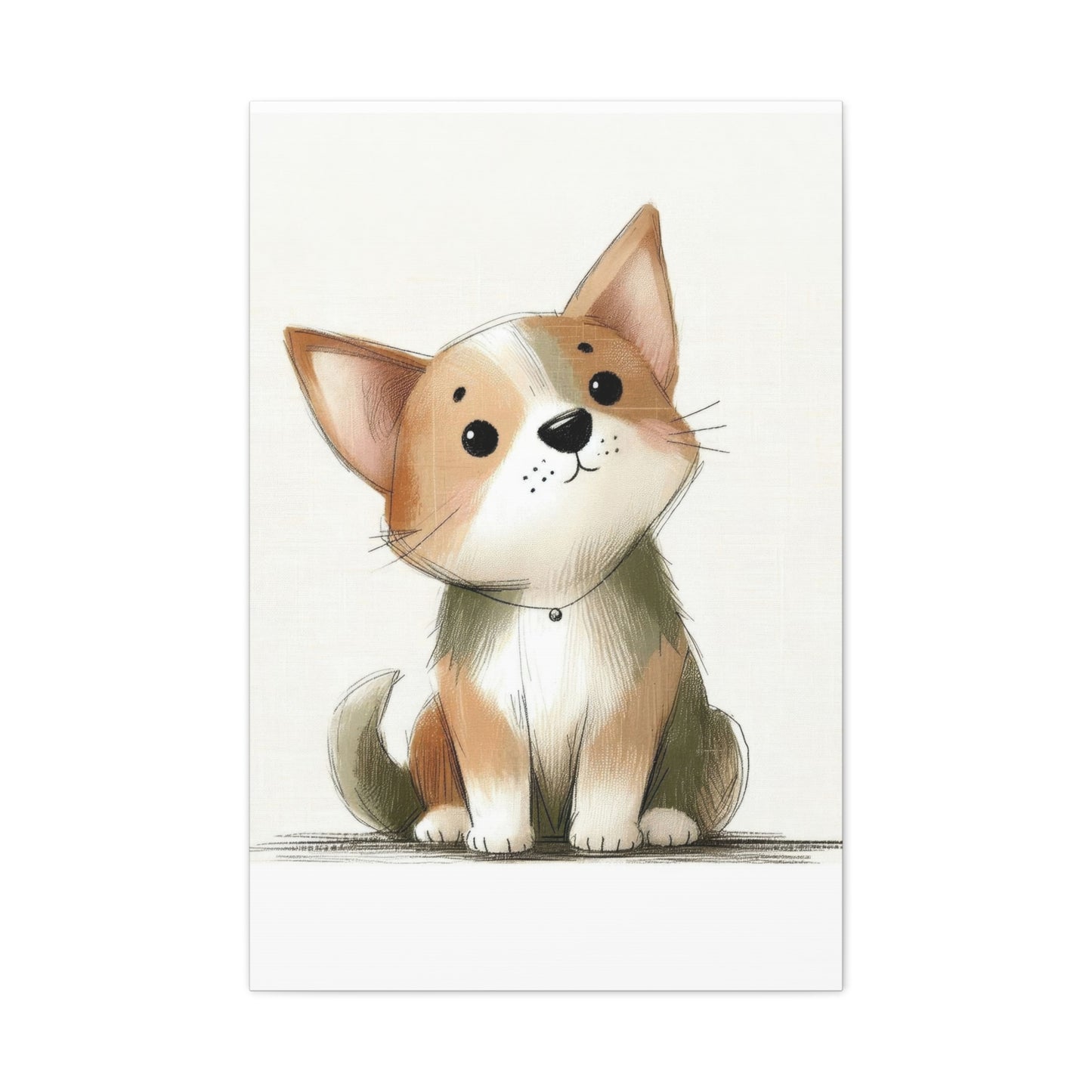 Innocent Puppy Clipart Dog Wall Art & Canvas Prints