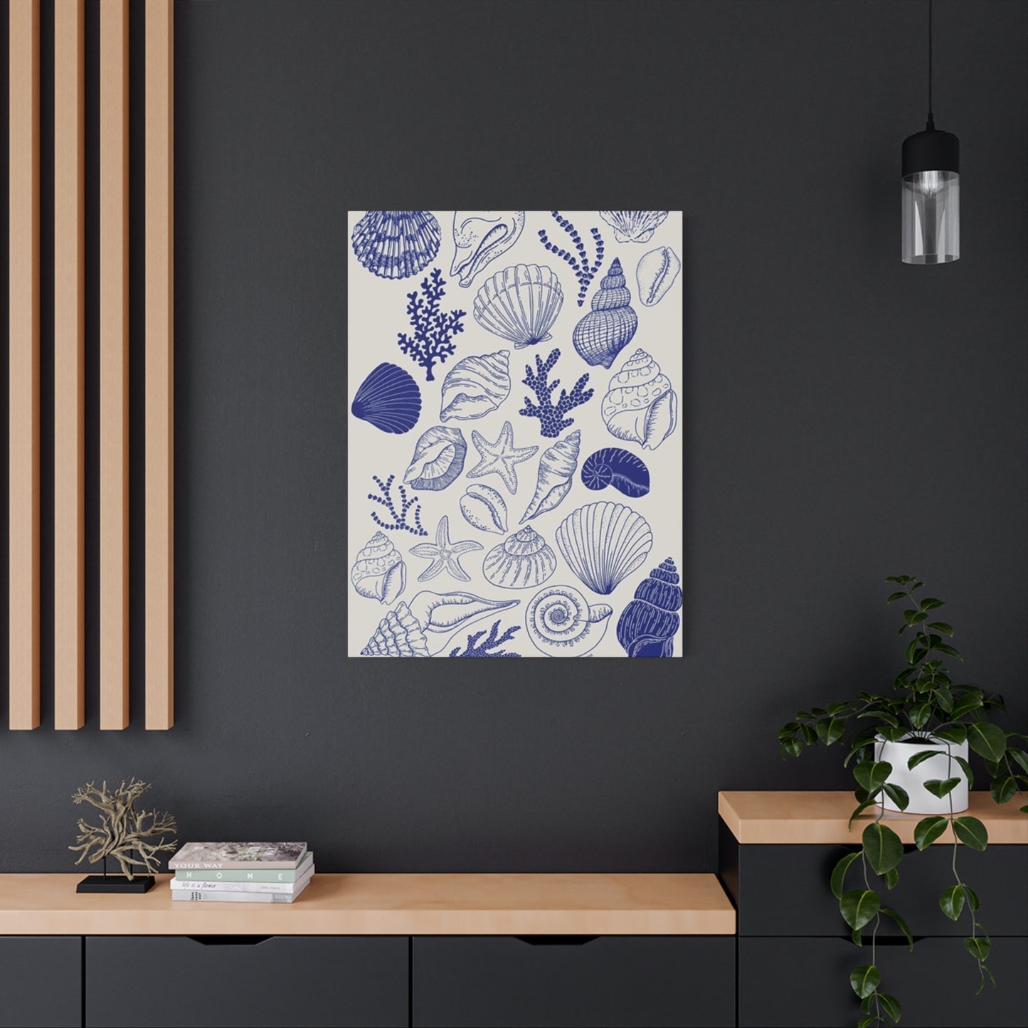 Purple Sea Shell Shape Poster Wall Art & Canvas Prints
