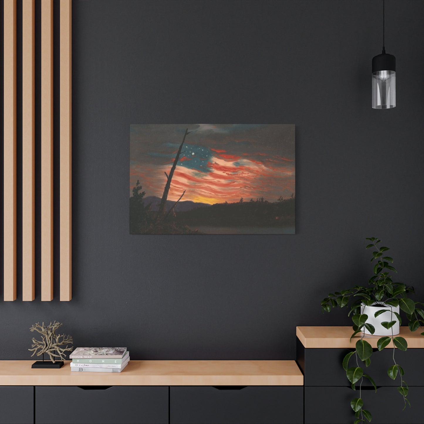 American Flag in Sky Wall Art & Canvas Prints
