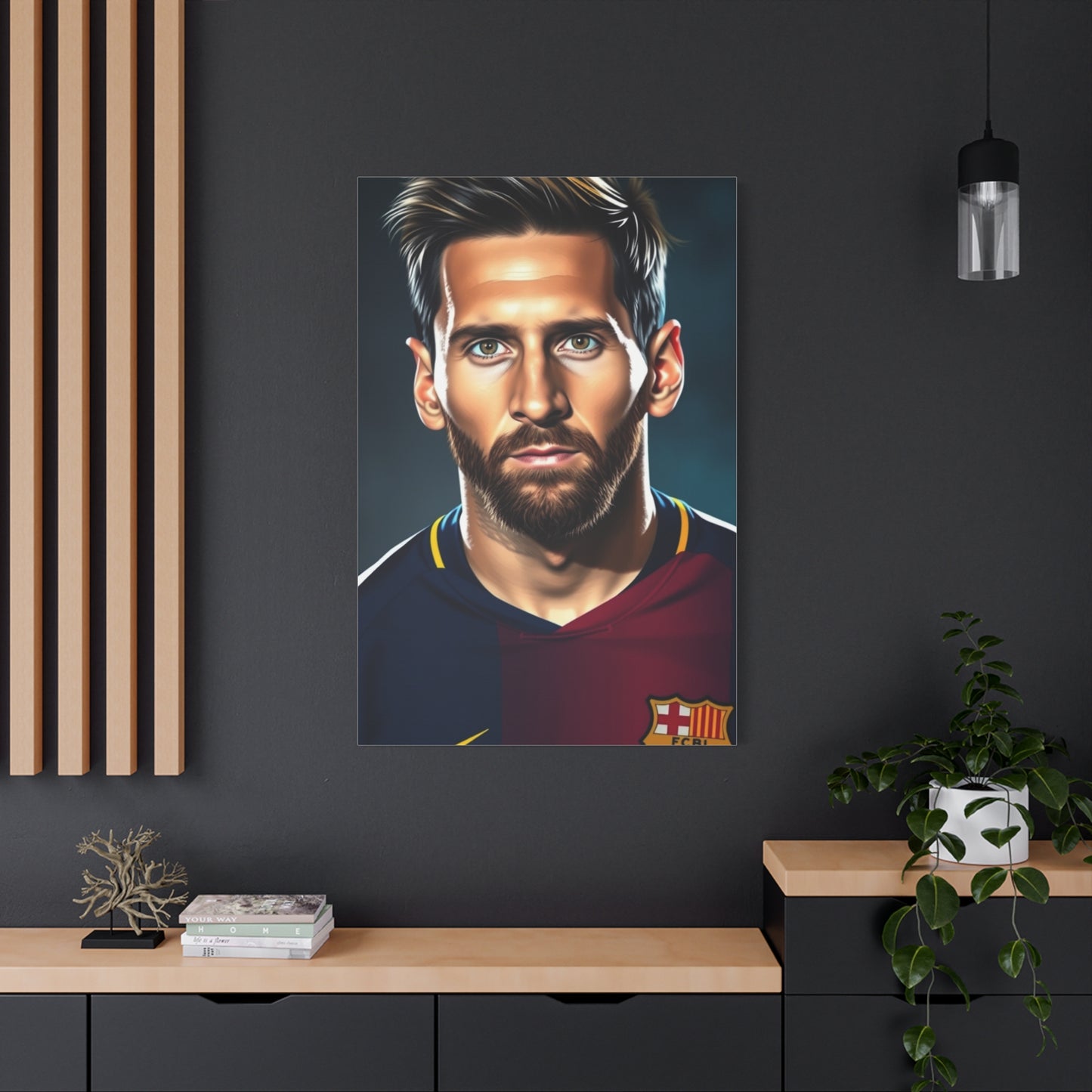 Messi: The Artistic Virtuoso Canvas Wall Art & Canvas Print