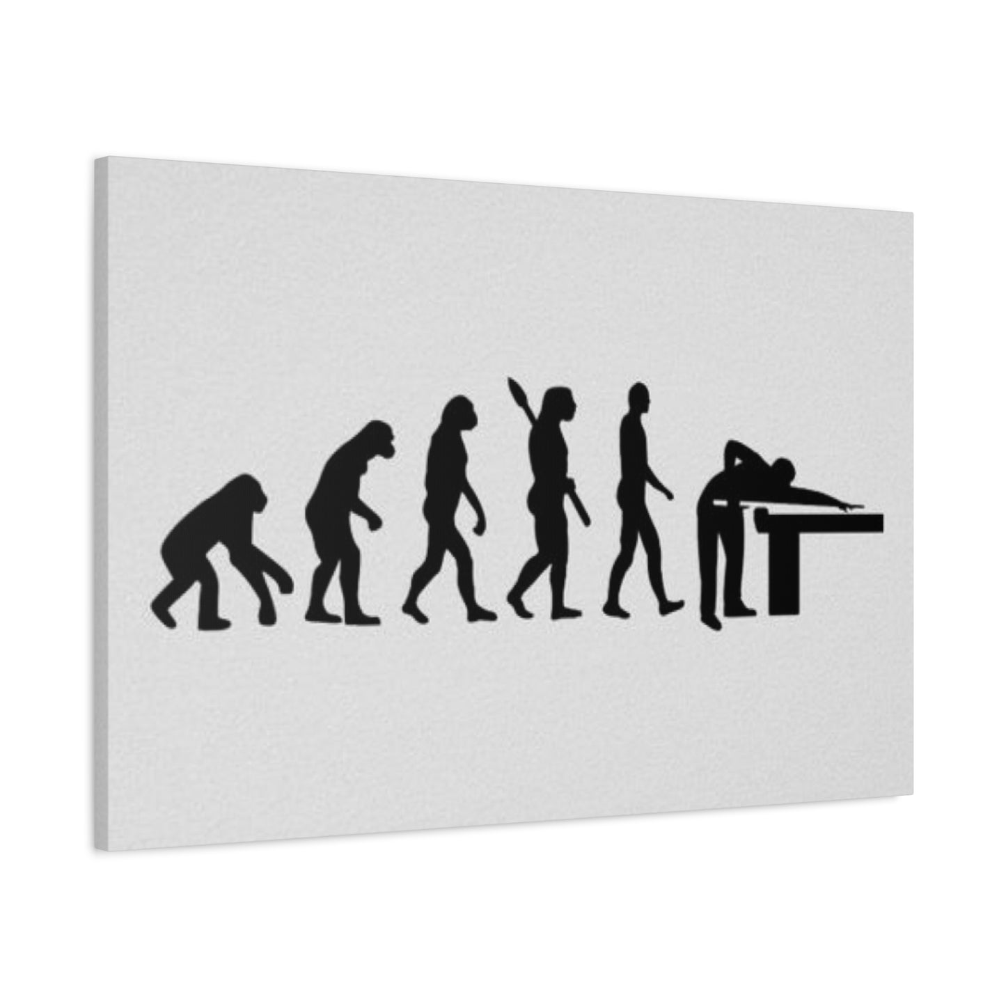 Evolution to Playing Pool Wall Art & Canvas Prints