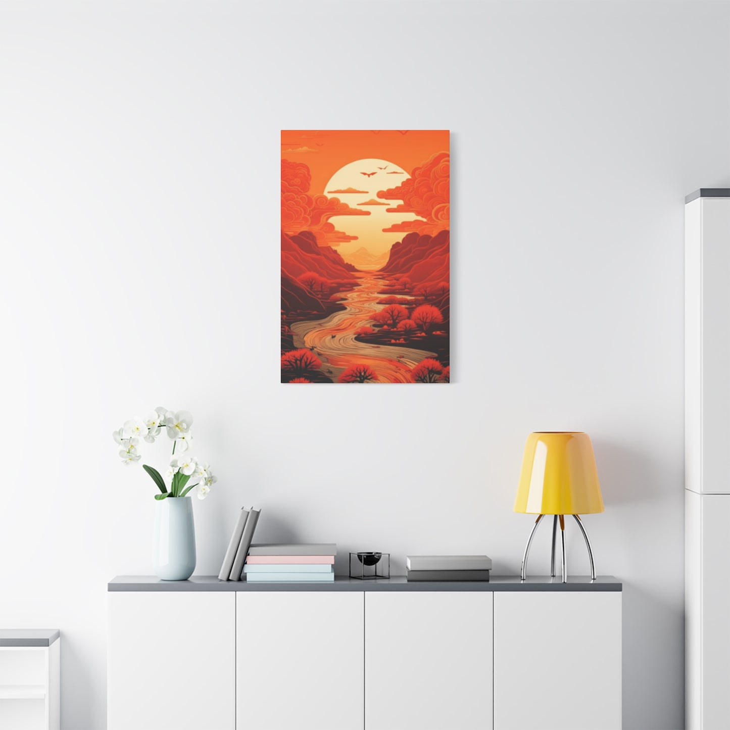 A Sunset With A River Running Through It Wall Art & Canvas Prints
