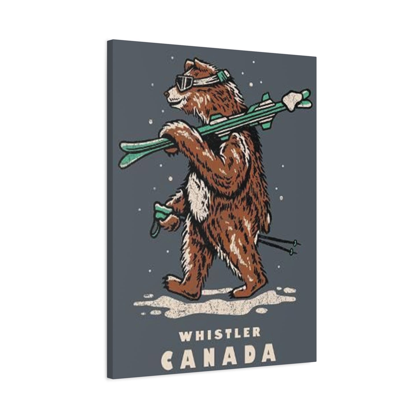 Bear Skiing Wall Art & Canvas Prints