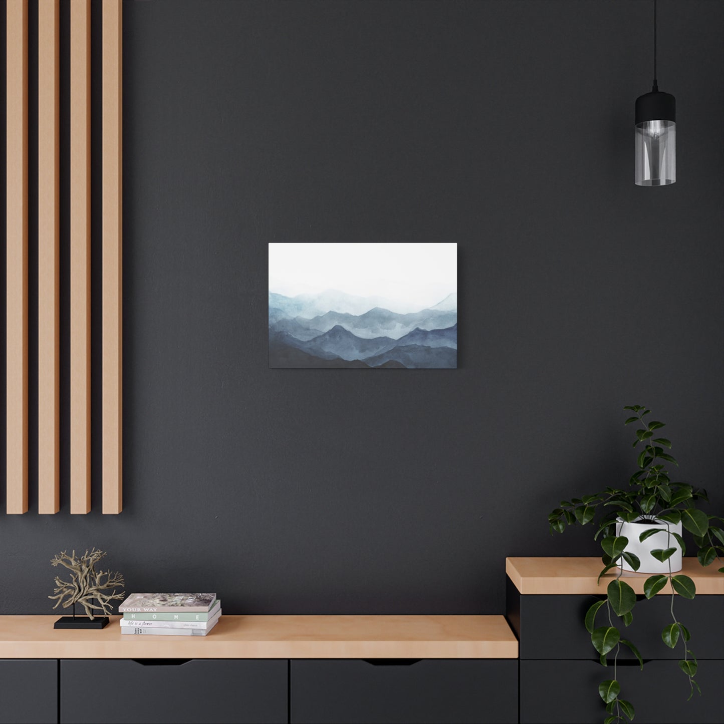 Blue Mountain Peaks Over Clouds Wall Art & Canvas Prints