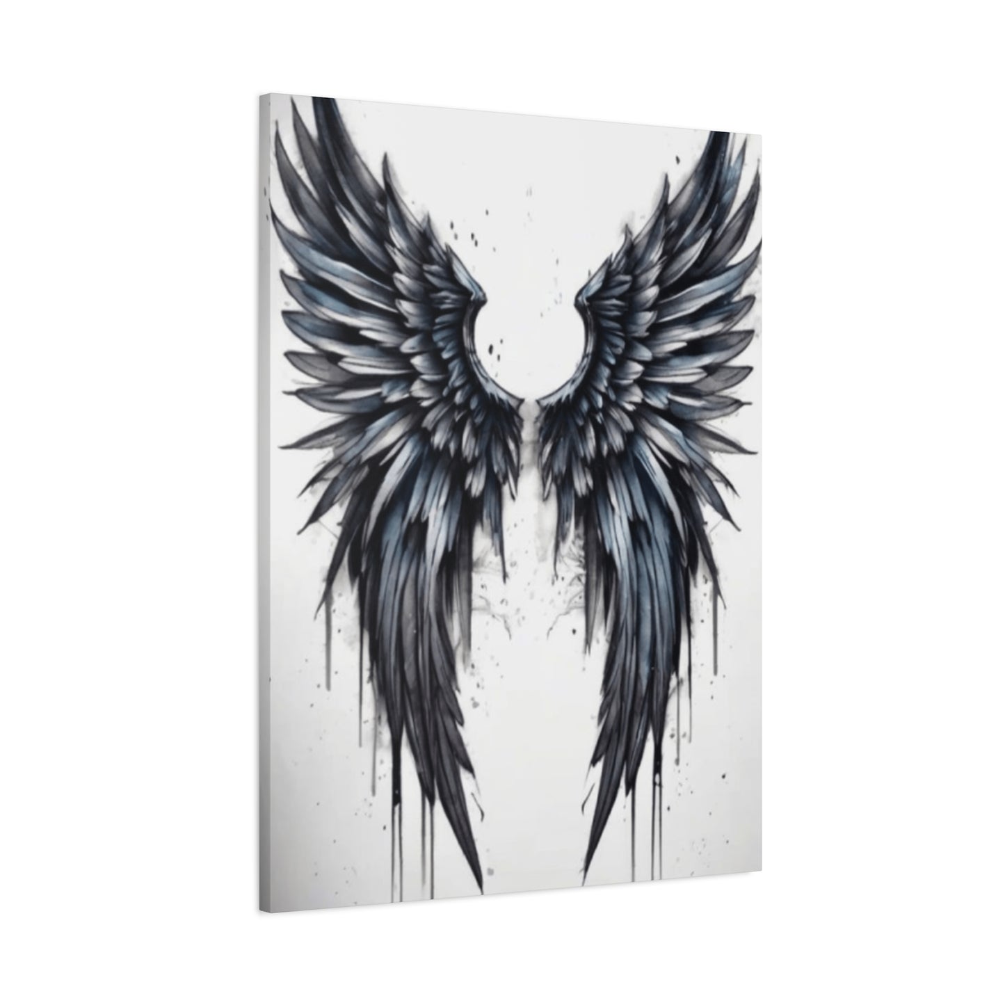 Dark Blue Angel Wings Wall Art & Canvas Prints