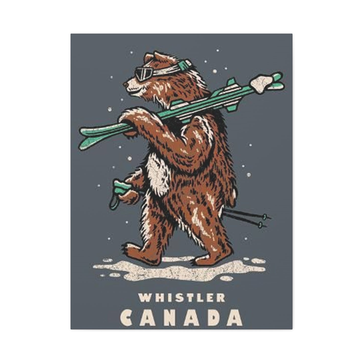Bear Skiing Wall Art & Canvas Prints