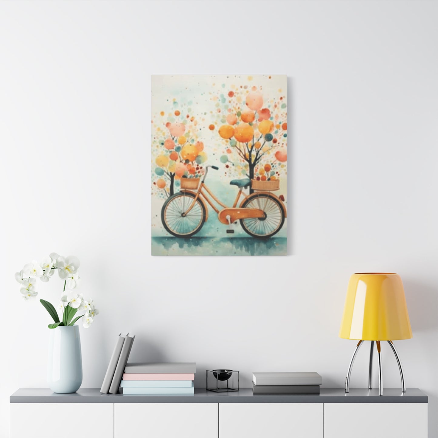Bicycle and Balloons Wall Art & Canvas Prints