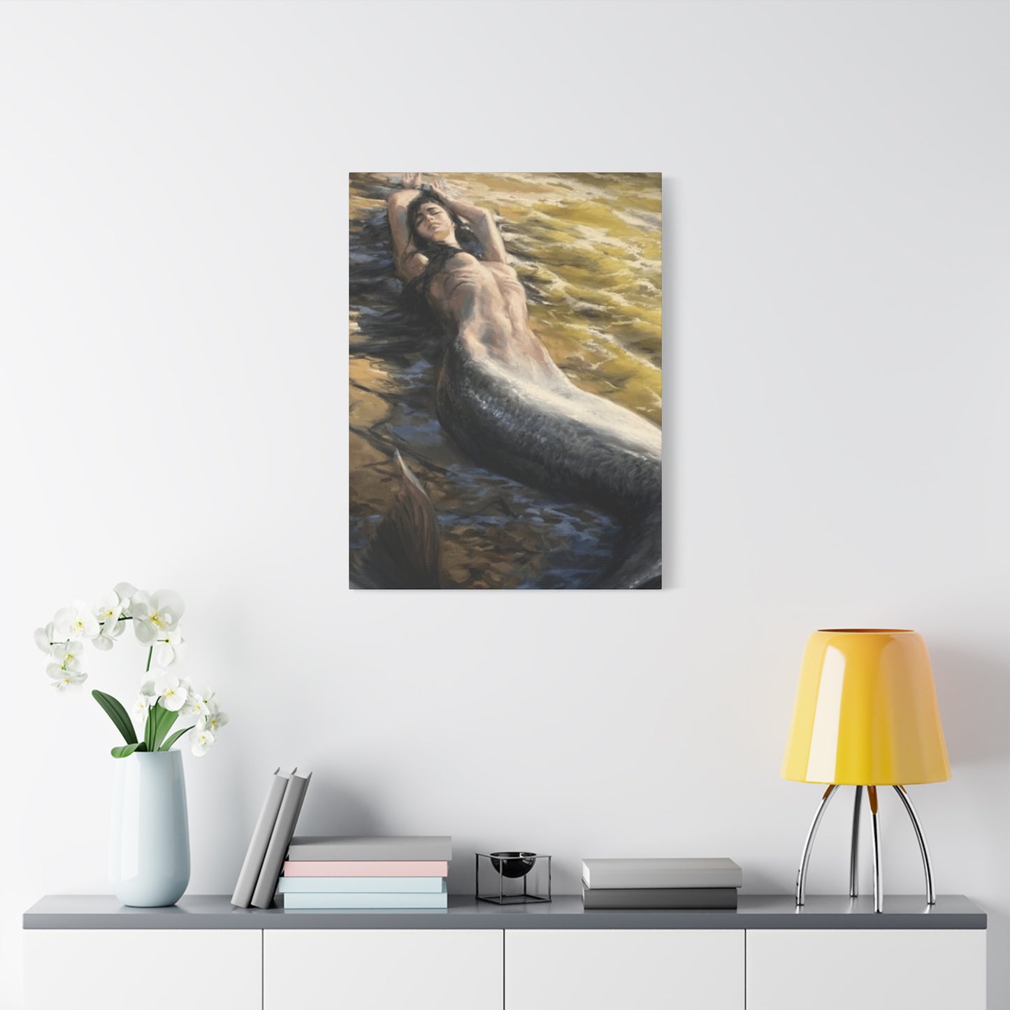 A Mermaid On The Seashore Wall Art & Canvas Prints