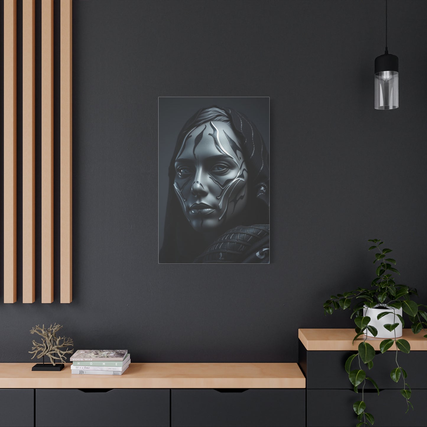 Charcoal, Onyx, and Ivory Art Refined Canvas Wall Art & Canvas Print