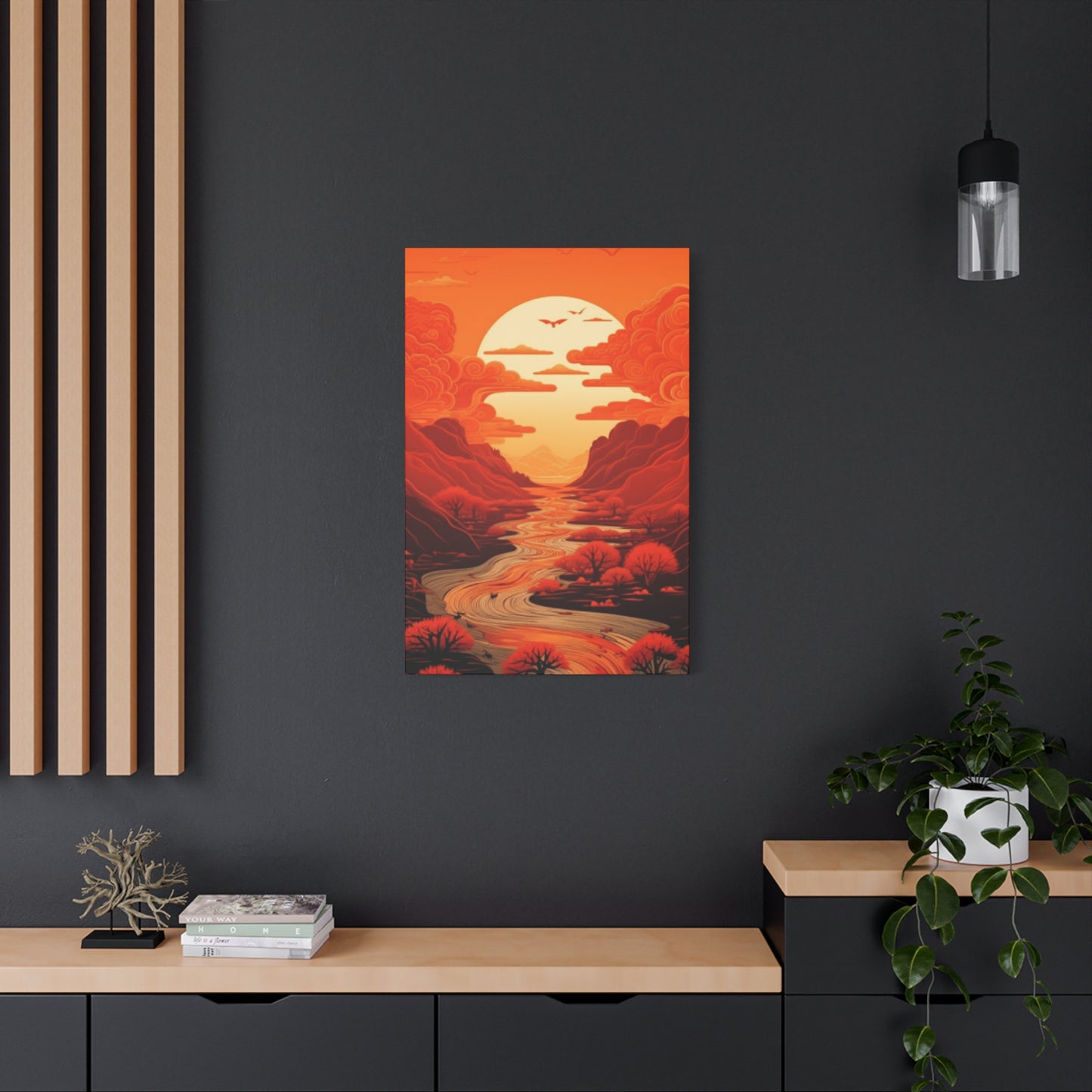 A Sunset With A River Running Through It Wall Art & Canvas Prints