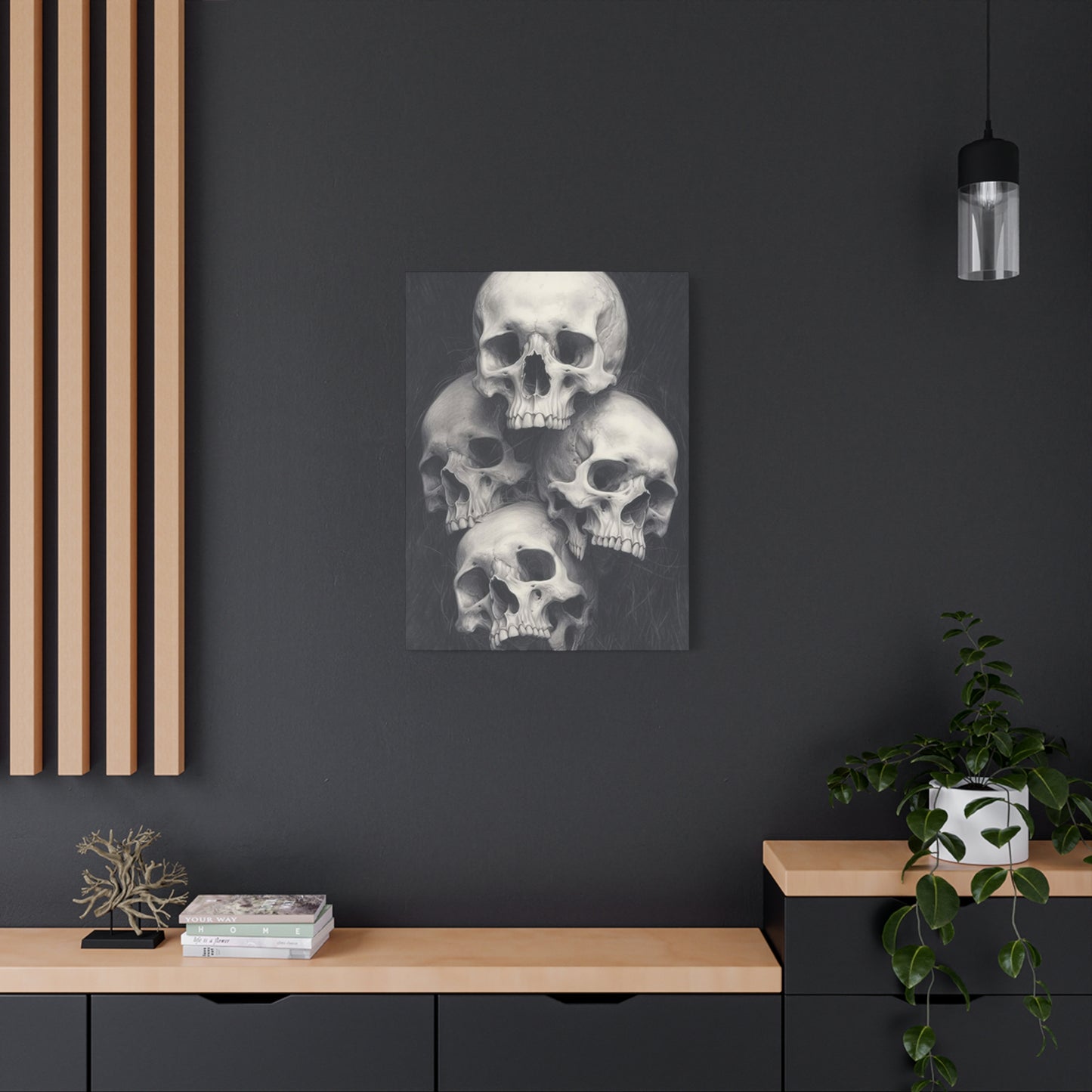 Four Scary Skulls Wall Art & Canvas Prints