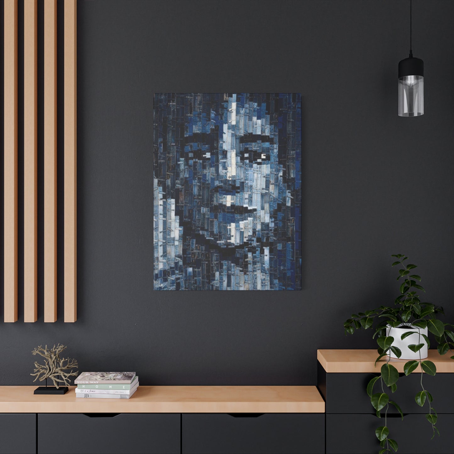 Denim Face Pattern Wall Art & Canvas Prints