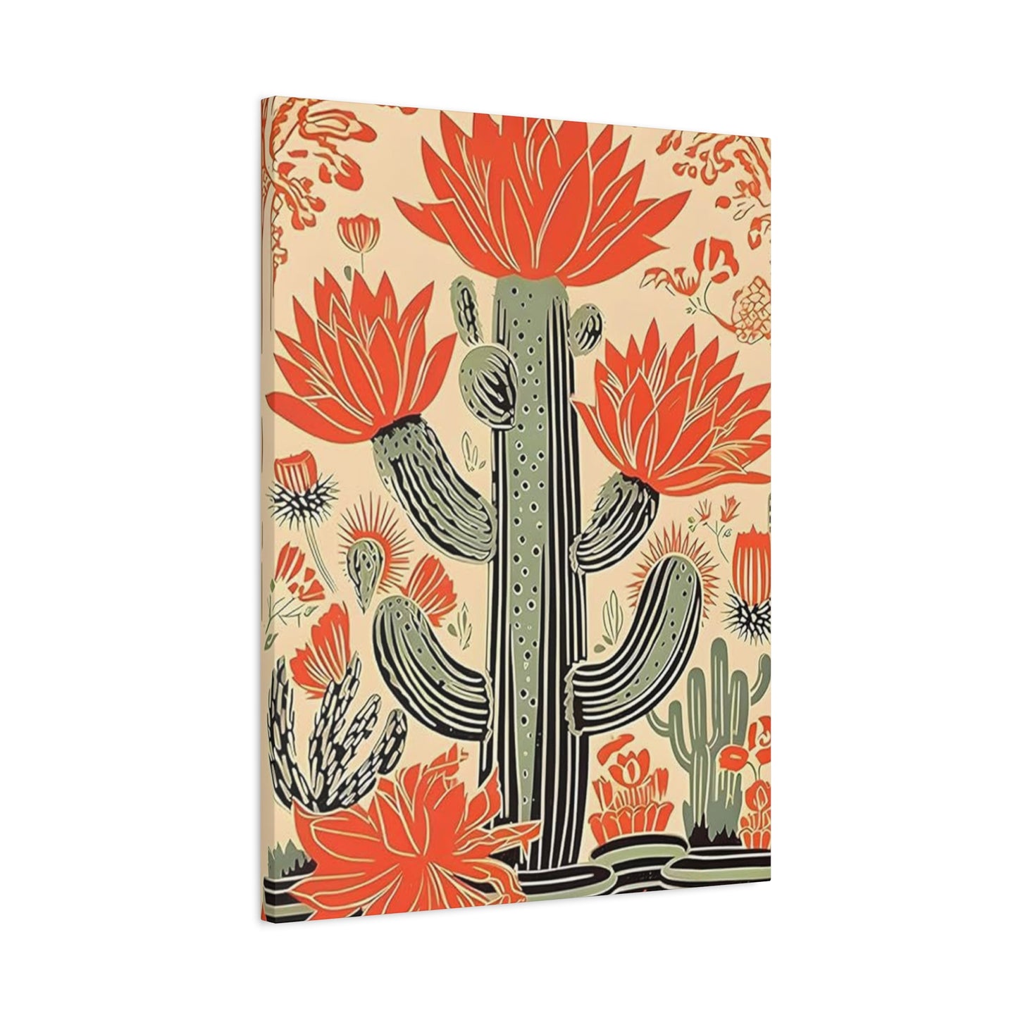 Flower On A Cactus Wall Art & Canvas Prints