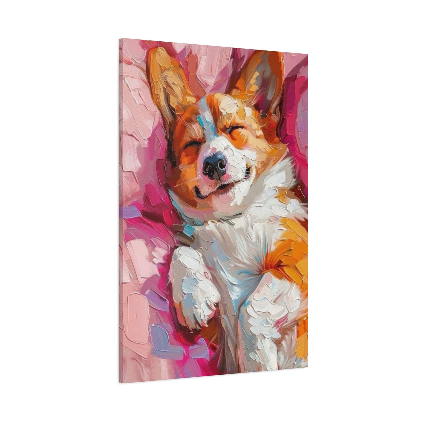 Sleeping Happy Dog Wall Art & Canvas Prints