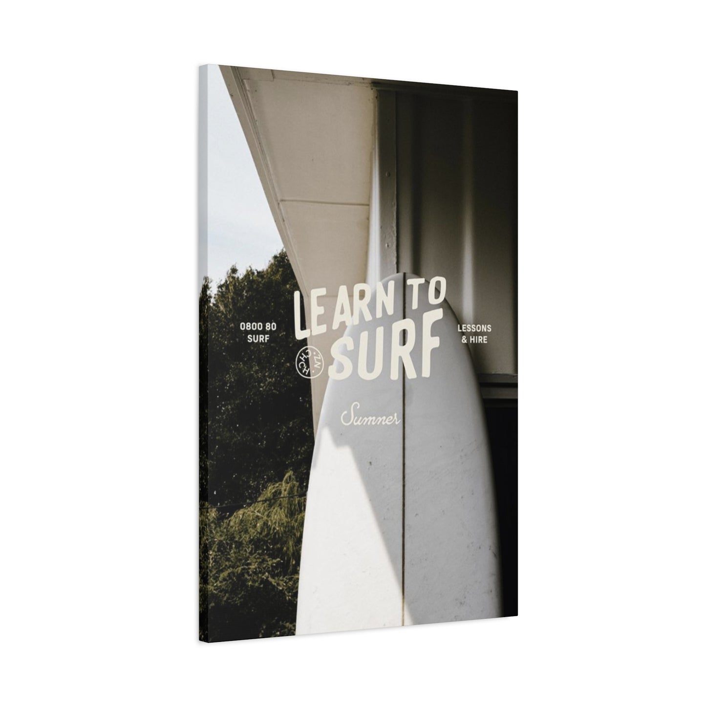 Learn To Surf Poster Wall Art & Canvas Prints
