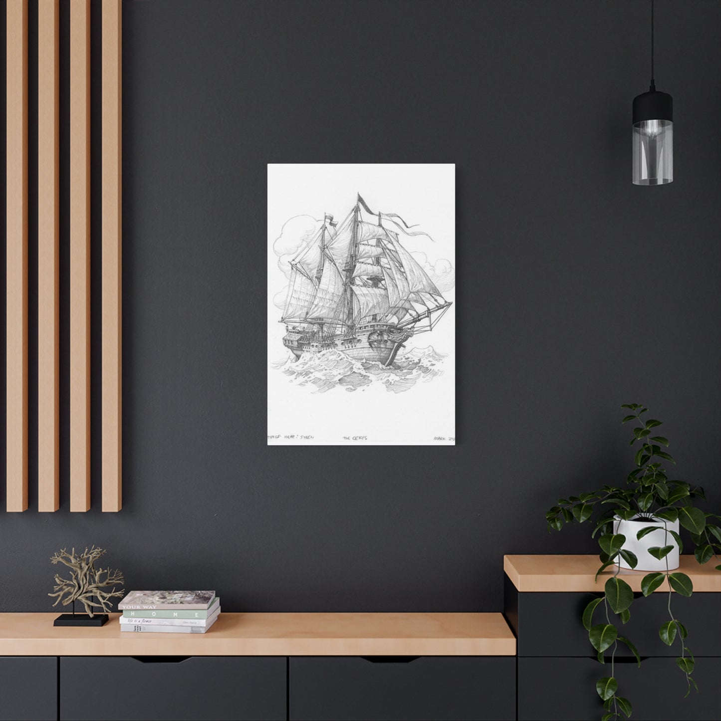 Sailing Ship Drawing Wall Art & Canvas Prints