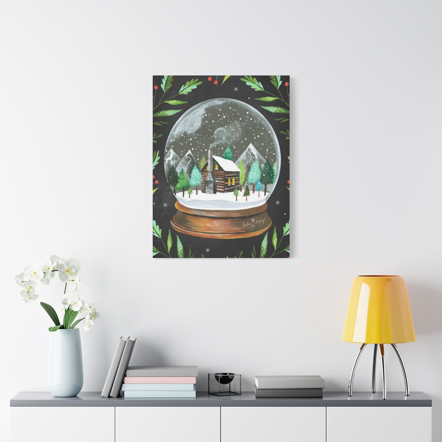 Snow Globe Painting Wall Art & Canvas Prints