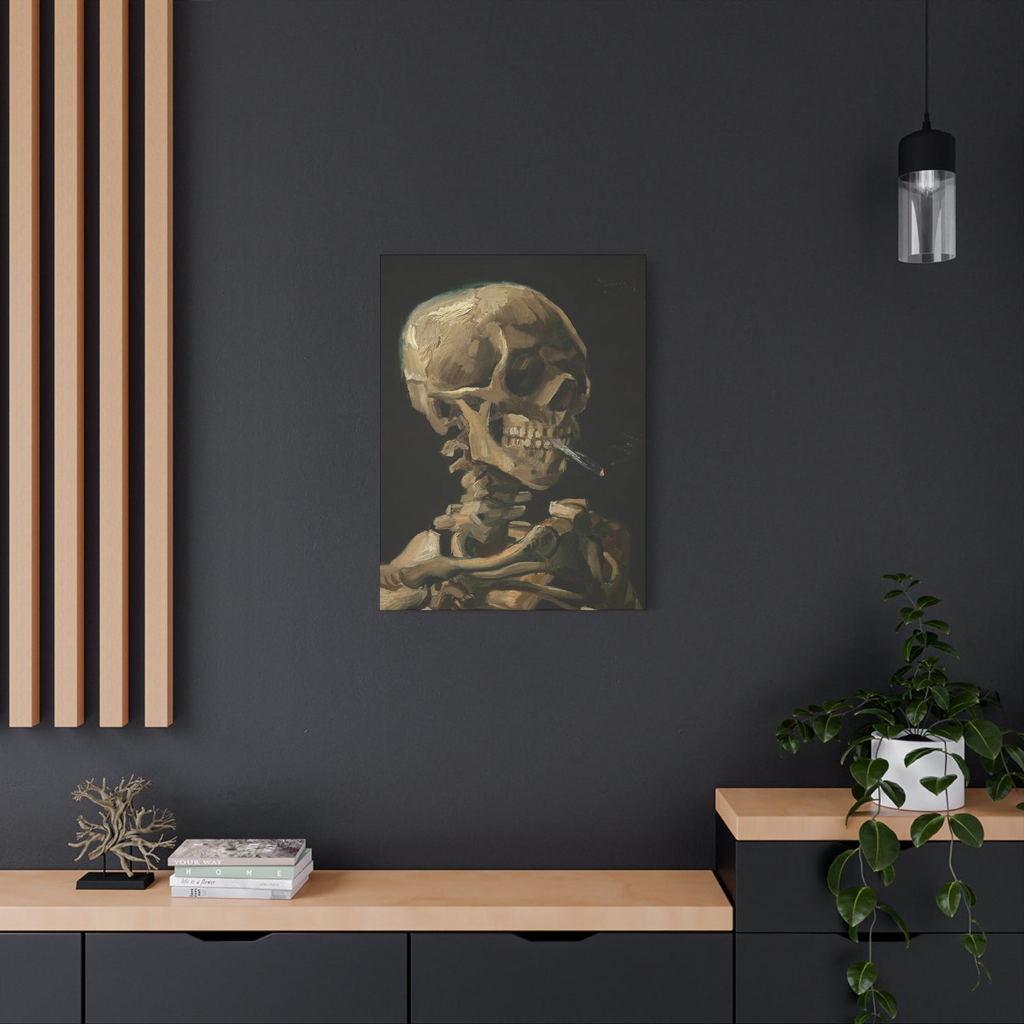 Smoking Skull Wall Art & Canvas Prints