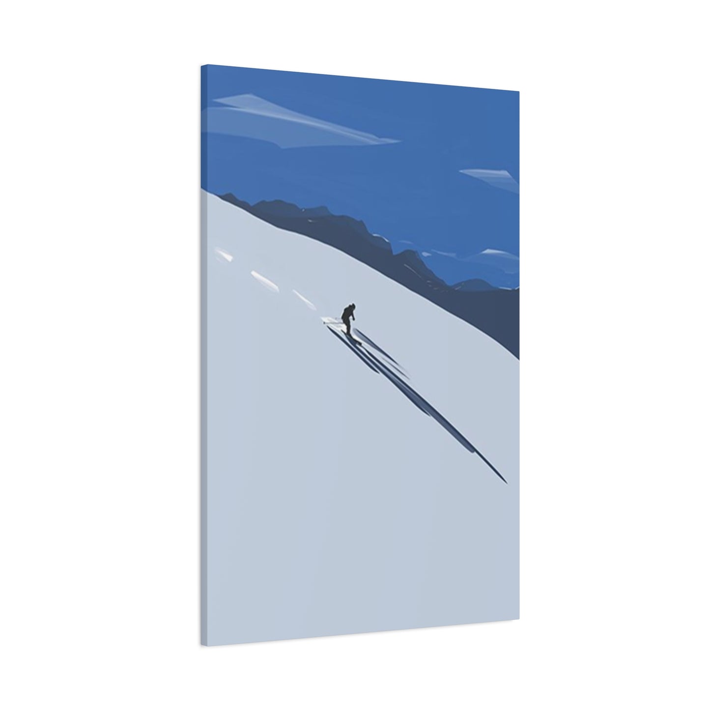 Skiing In Dense Snow Wall Art & Canvas Prints