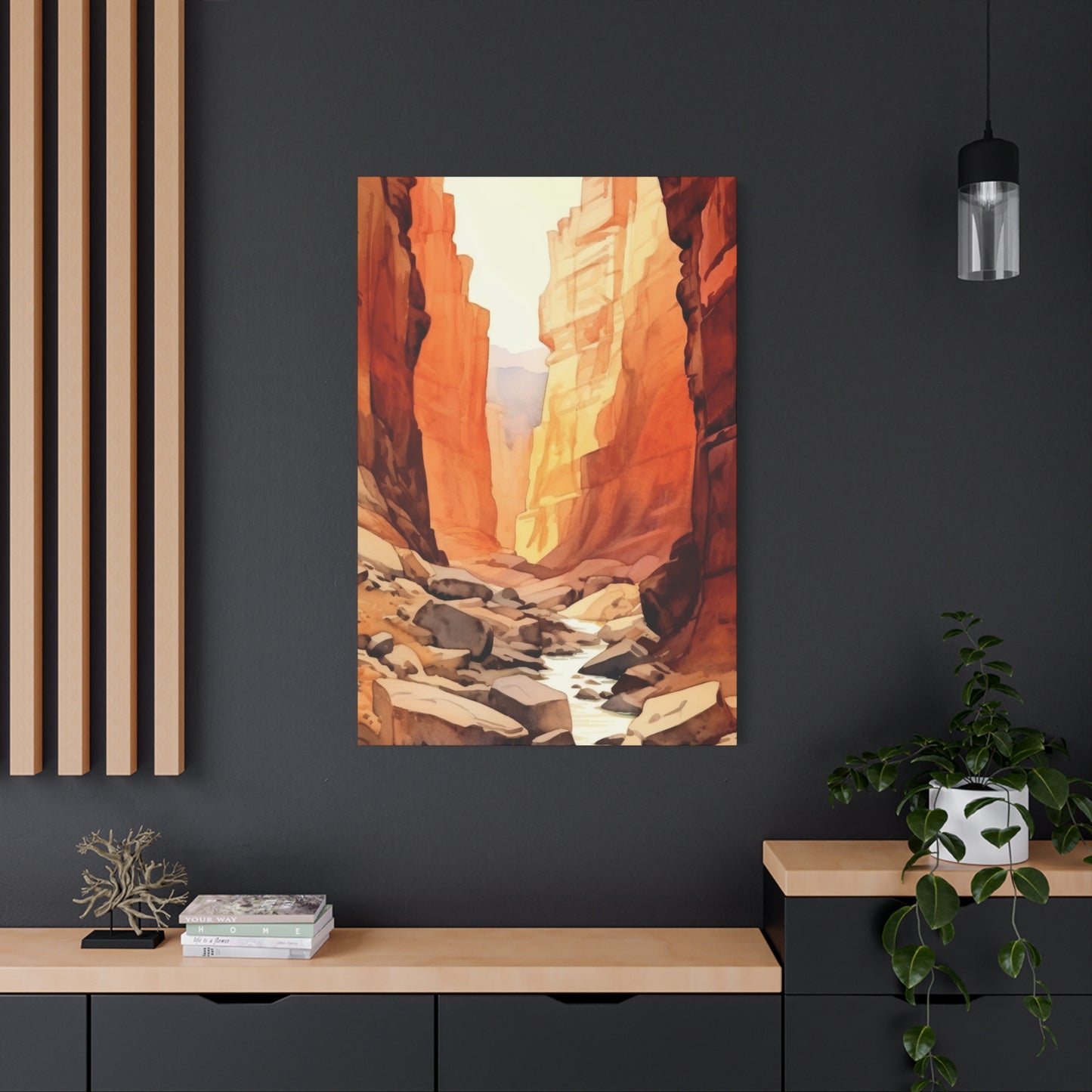 Desert Canyon Watercolor Earth Tones Wall Art & Canvas Prints