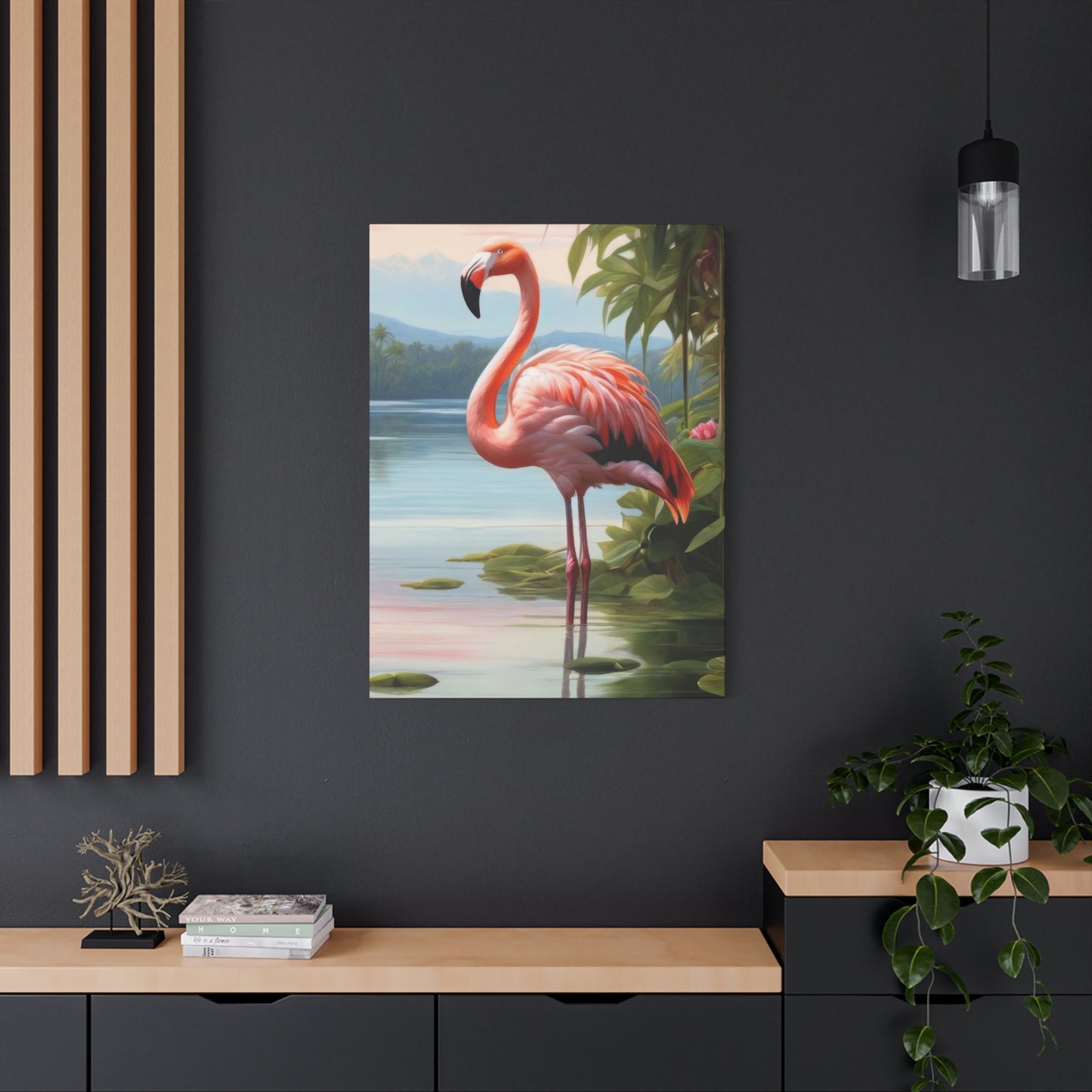 Flamingo In Water Wall Art & Canvas Prints