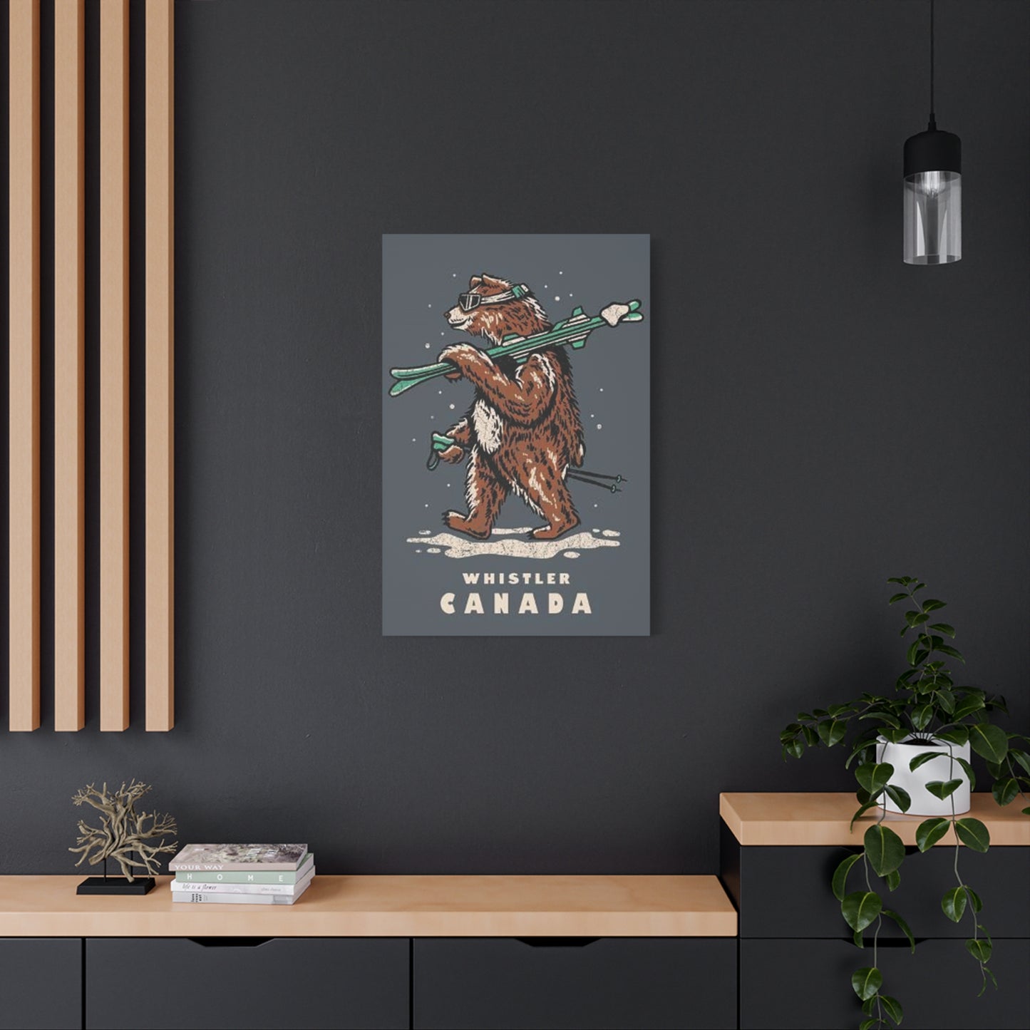 Bear Skiing Wall Art & Canvas Prints
