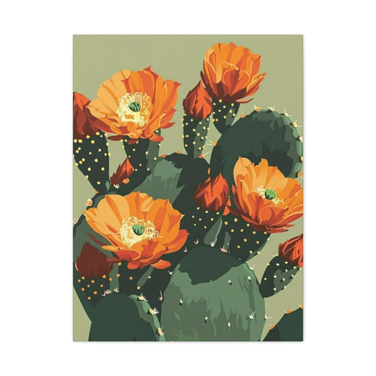 Flower On Cactus Wall Art & Canvas Prints
