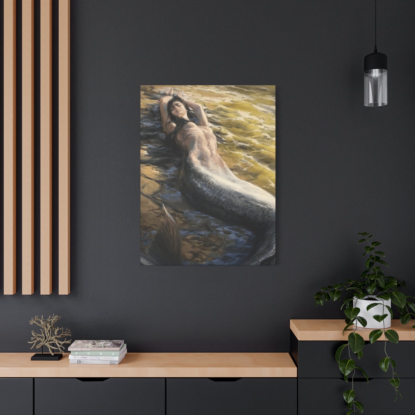A Mermaid On The Seashore Wall Art & Canvas Prints