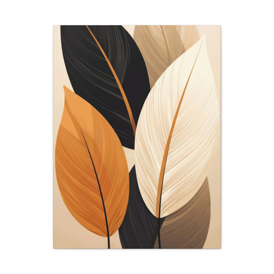 Warm Dark Leaves Deco Wall Art & Canvas Prints