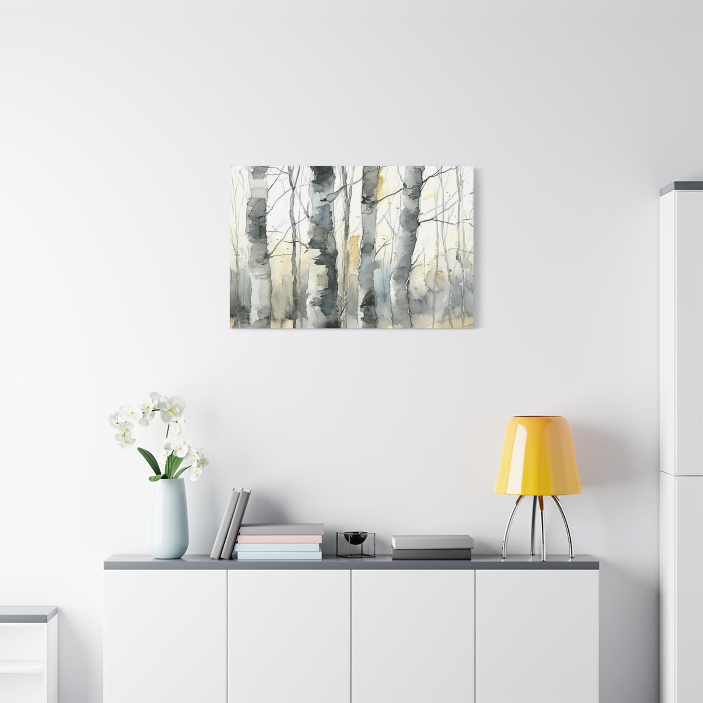 Birch Tree Water Painting Wall Art & Canvas Prints