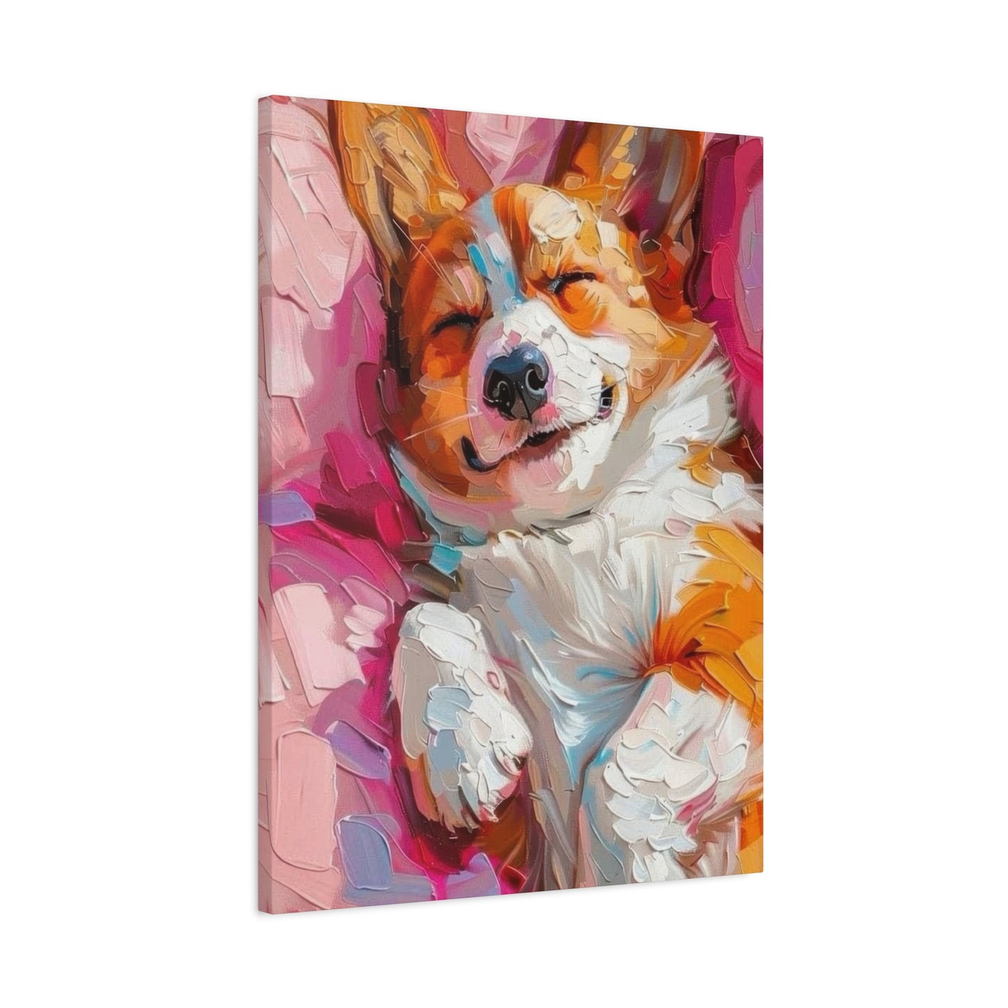 Sleeping Happy Dog Wall Art & Canvas Prints