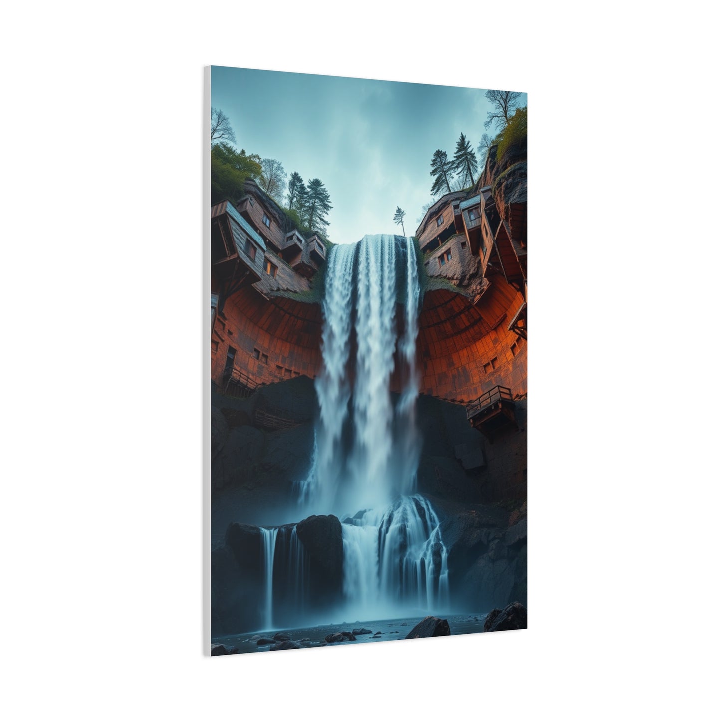 Fragmented Cascade Masterpiece Wall Art & Canvas Print