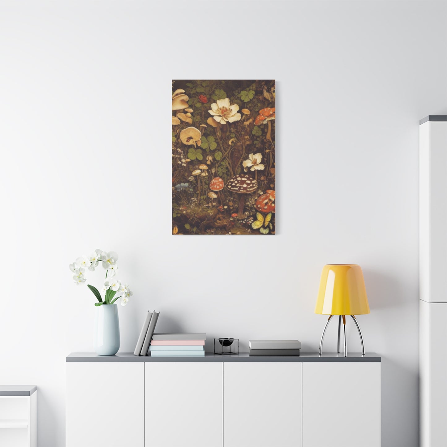 Mushroom On Forest Earthy Wall Art & Canvas Prints