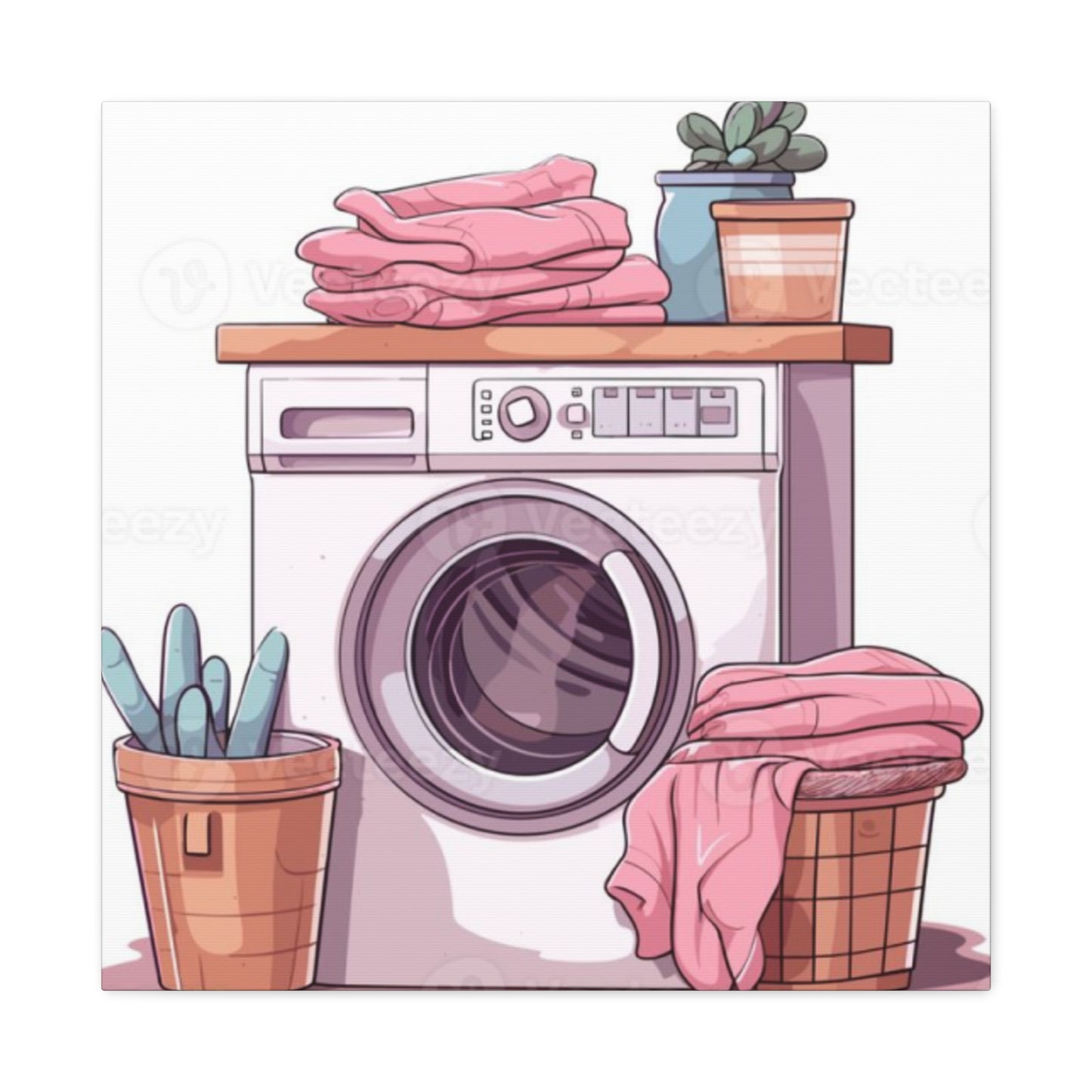 Colorful Laundry Poster For Laundry Room Wall Art & Canvas Prints