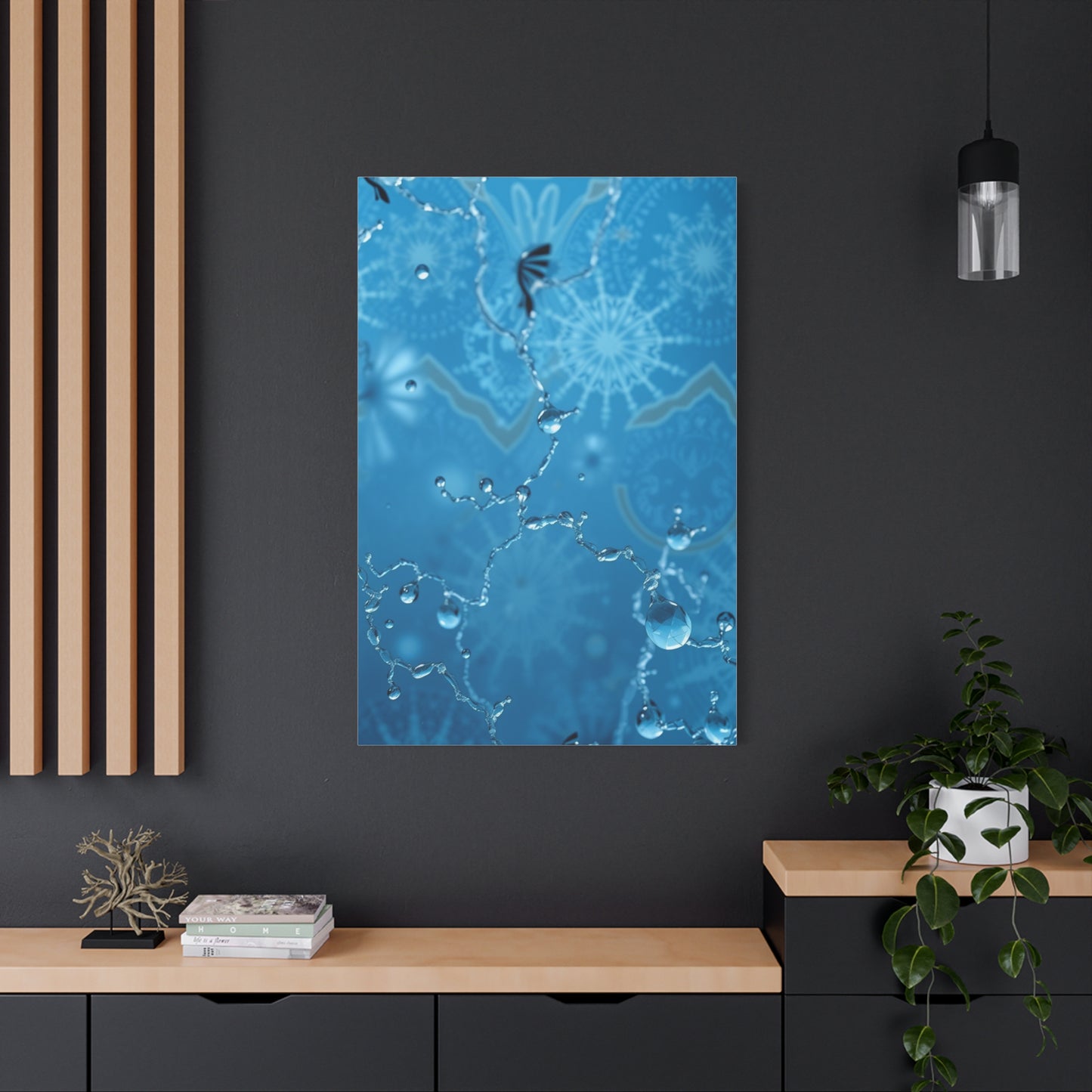 Vision Blue & Gray Art Art Wall Art & Canvas Print