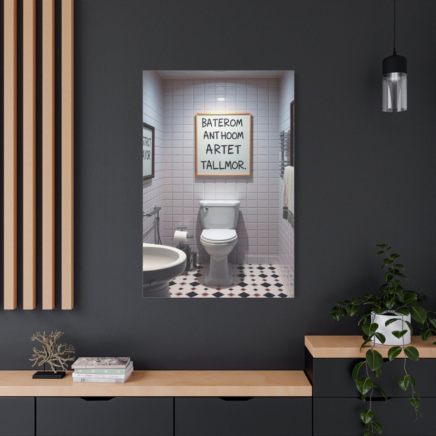 Vision Bathroom Humor Art Art Wall Art & Canvas Print