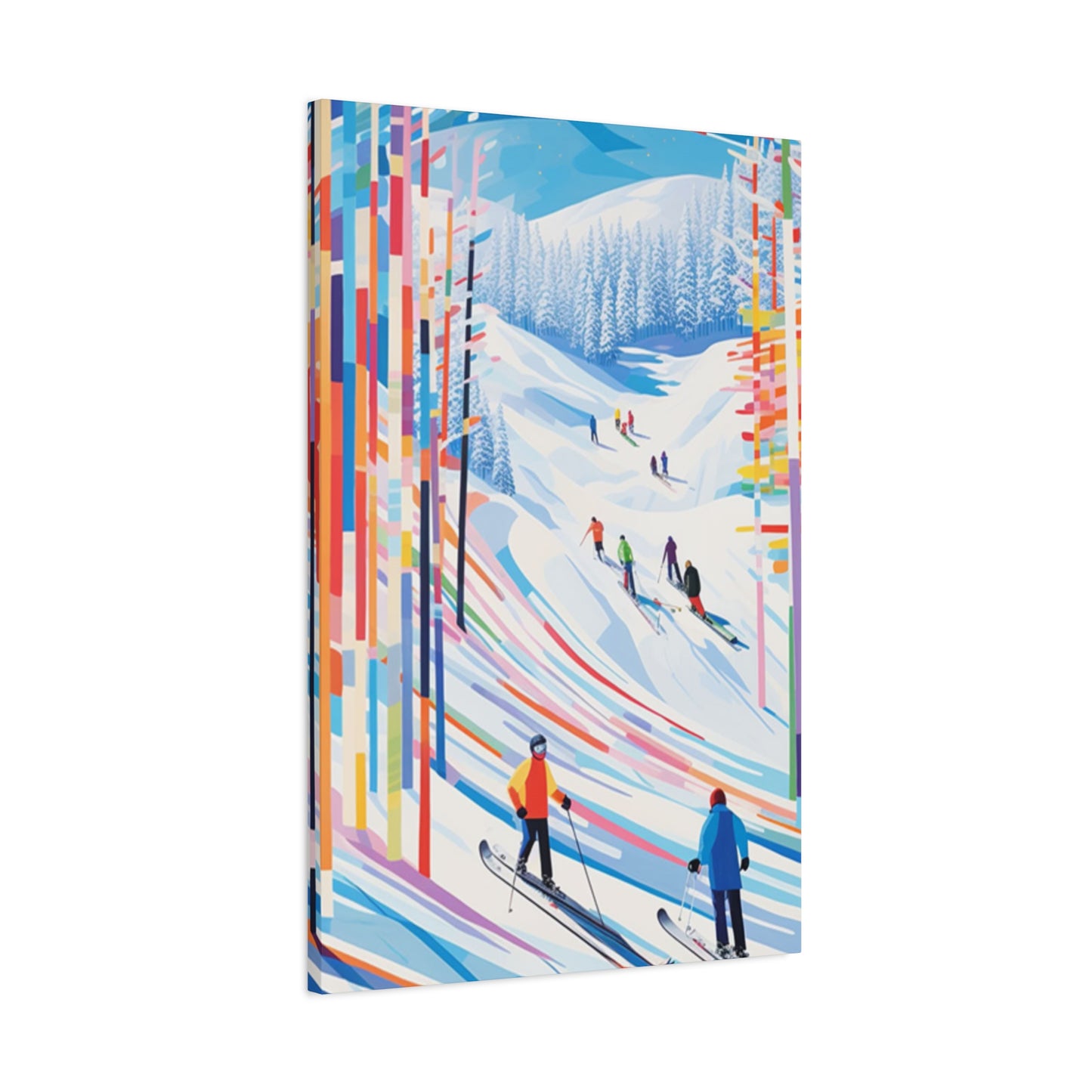 Long Skiing Path Wall Art & Canvas Prints