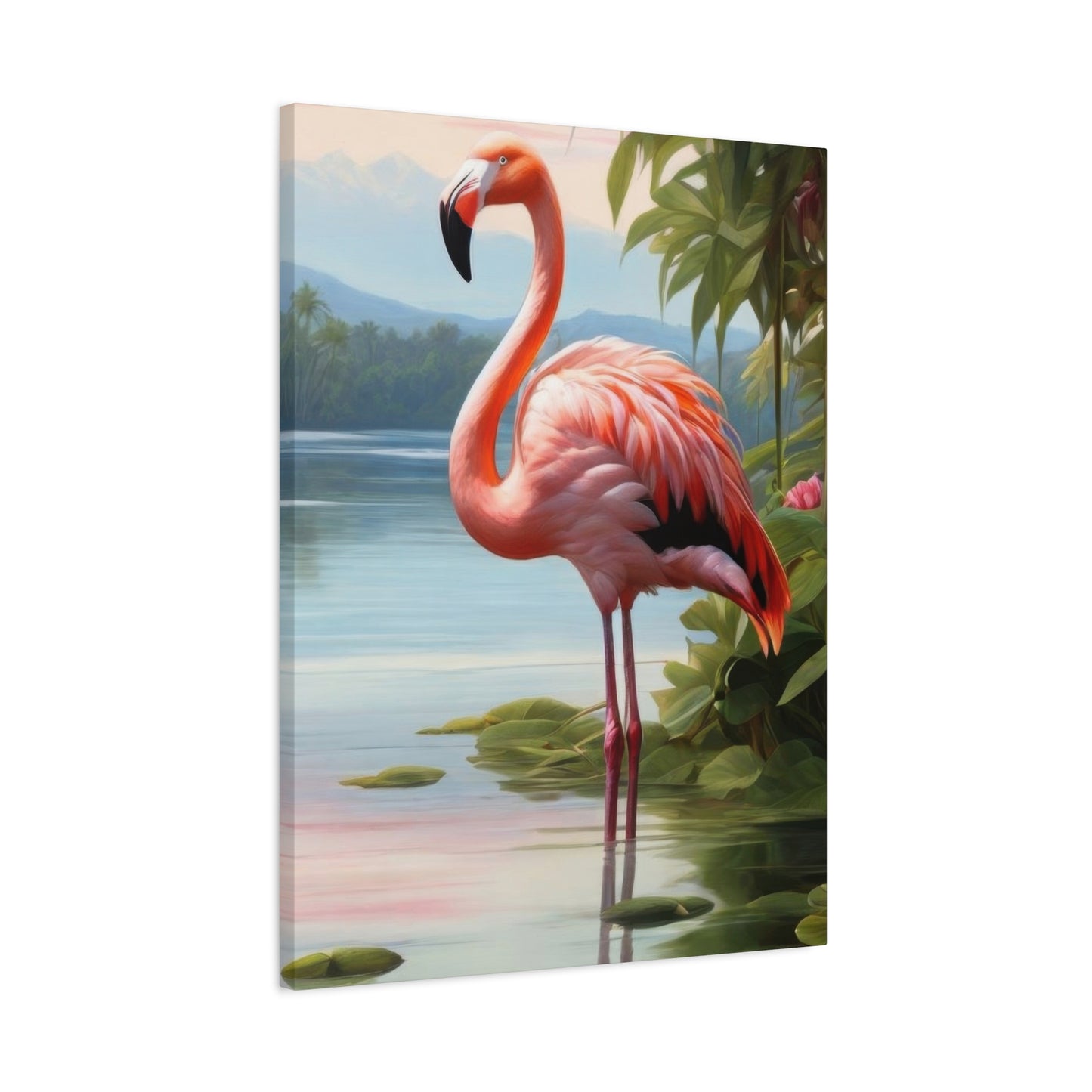 Flamingo In Water Wall Art & Canvas Prints
