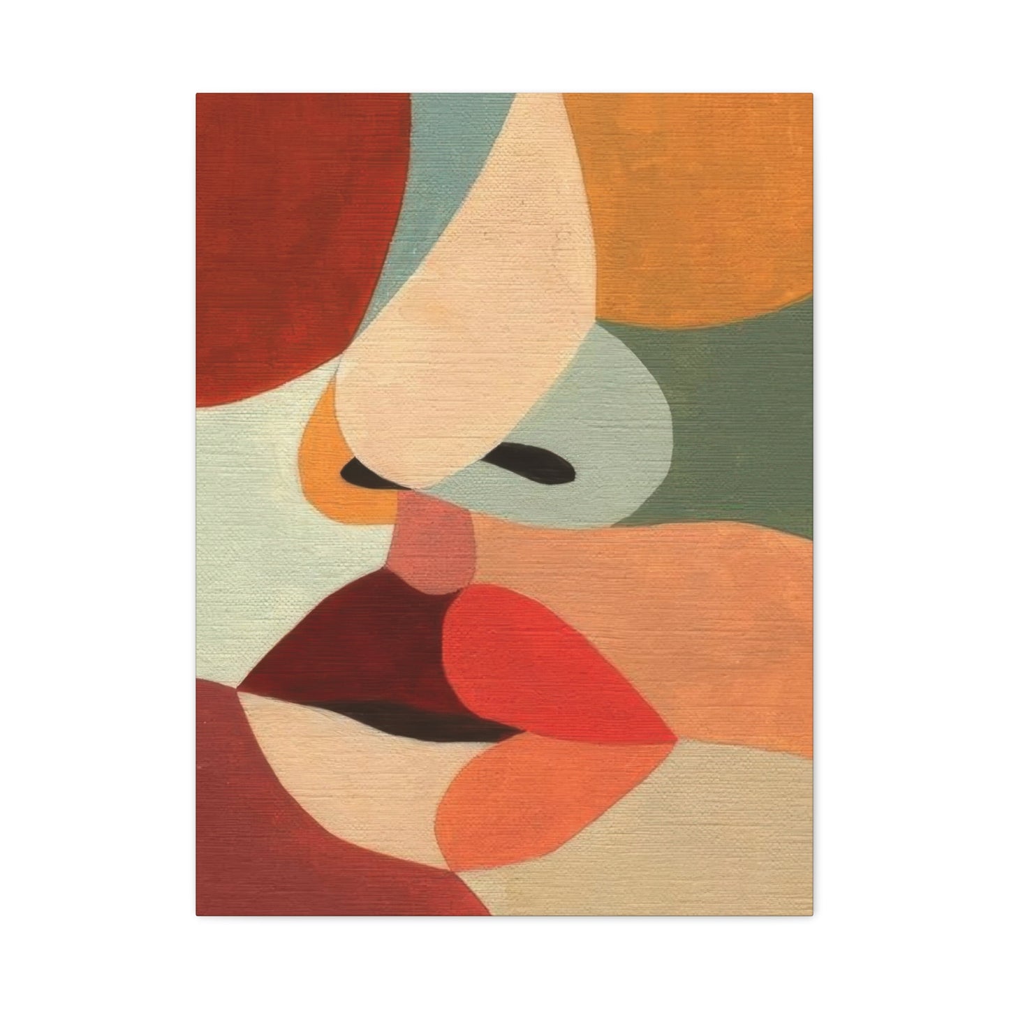 Face Colorful Shapes Wall Art & Canvas Prints